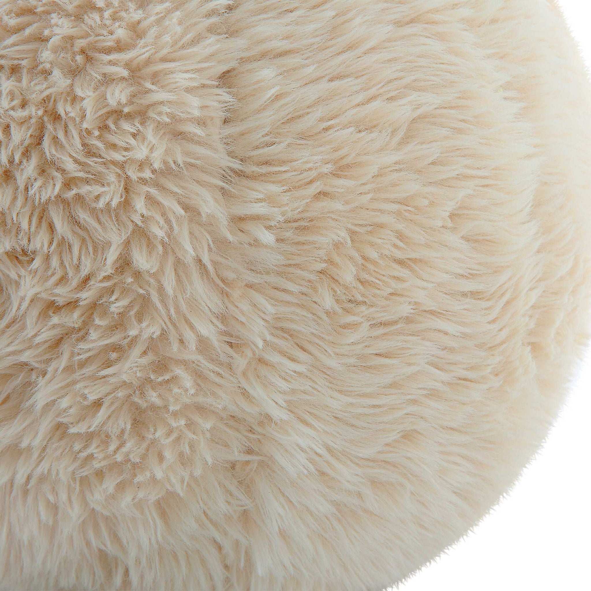 Abide - Ball Sheepskin Pillows (Set of 2) - Beige - Image 2