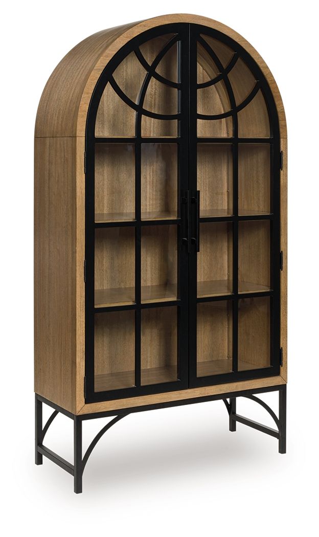 Gwenwich – Accent Cabinet – Natural / Black