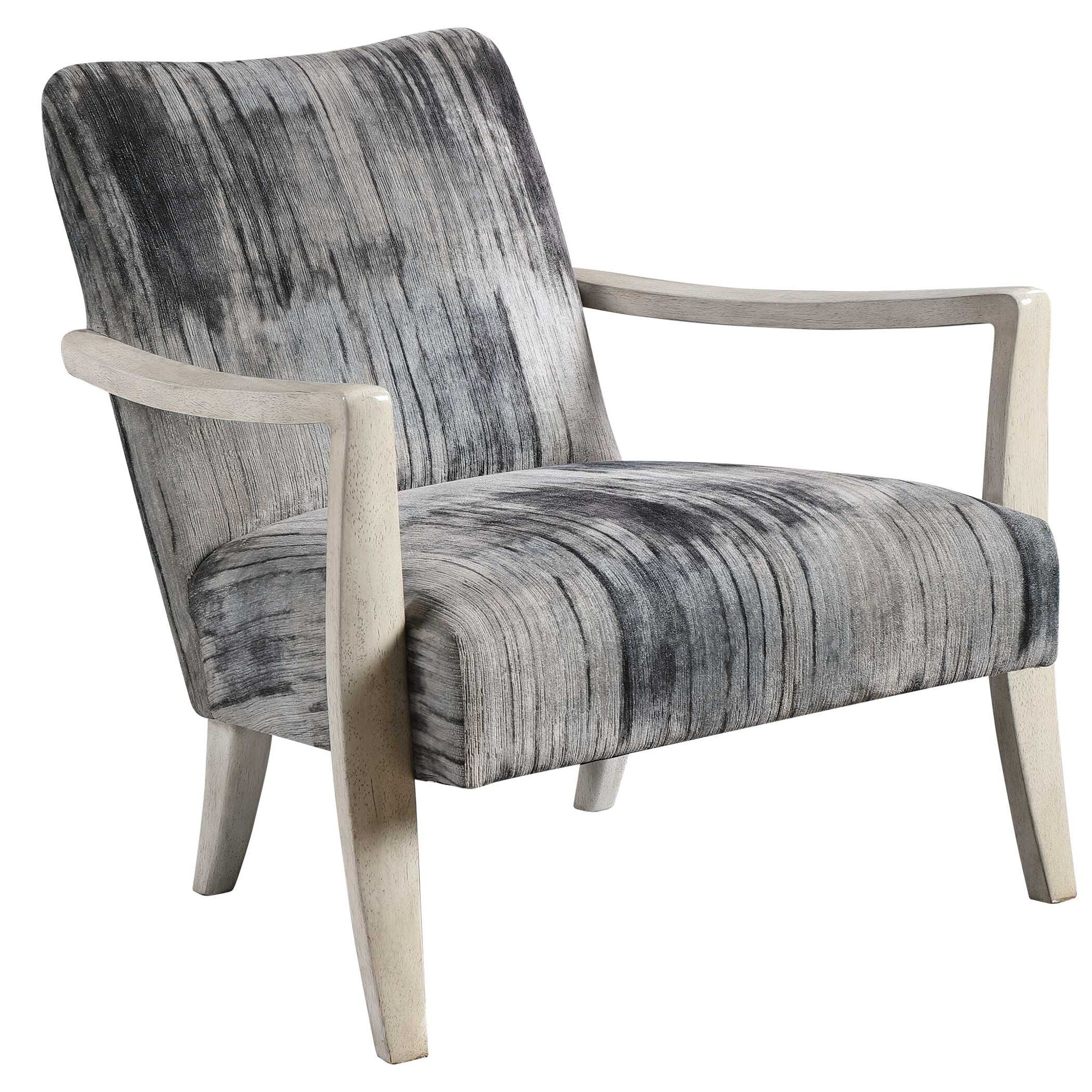 Watercolor - Chenille Accent Chair - Gray - Image 2