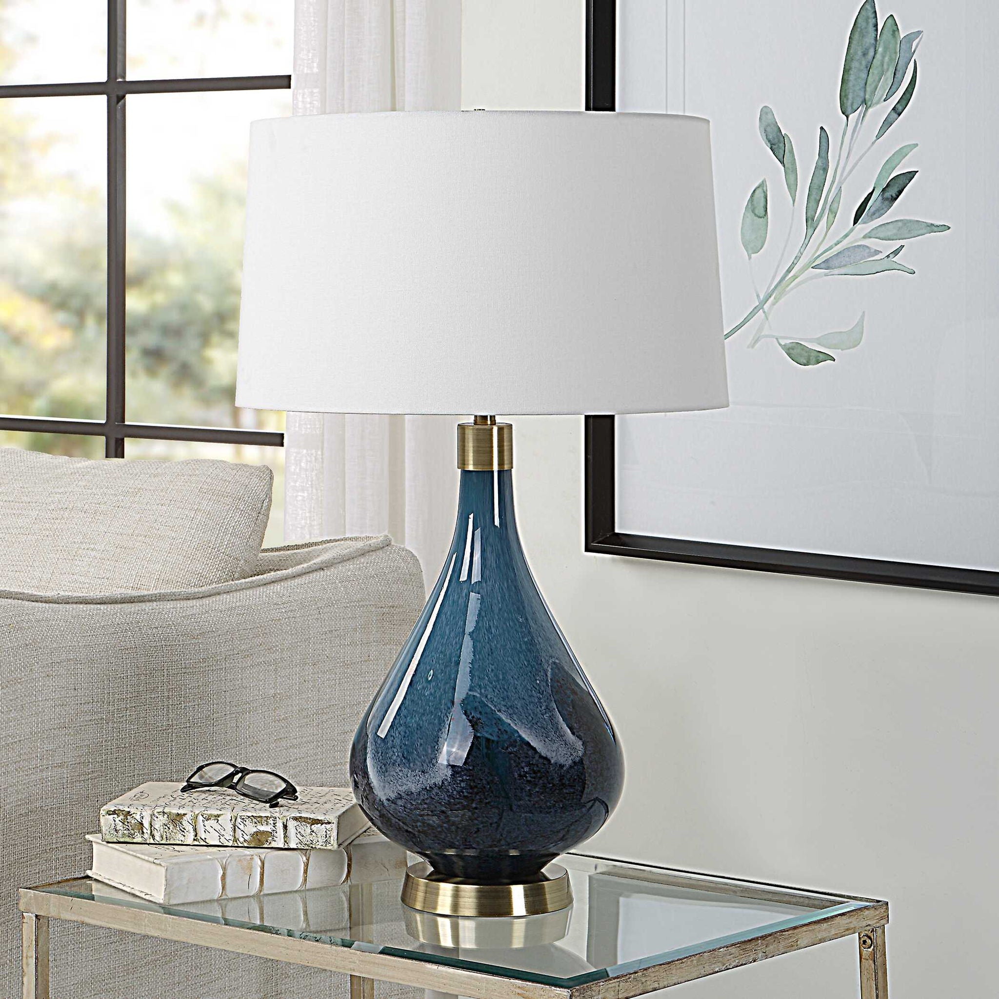 Riviera - Art Glass Table Lamp - Blue - Image 2