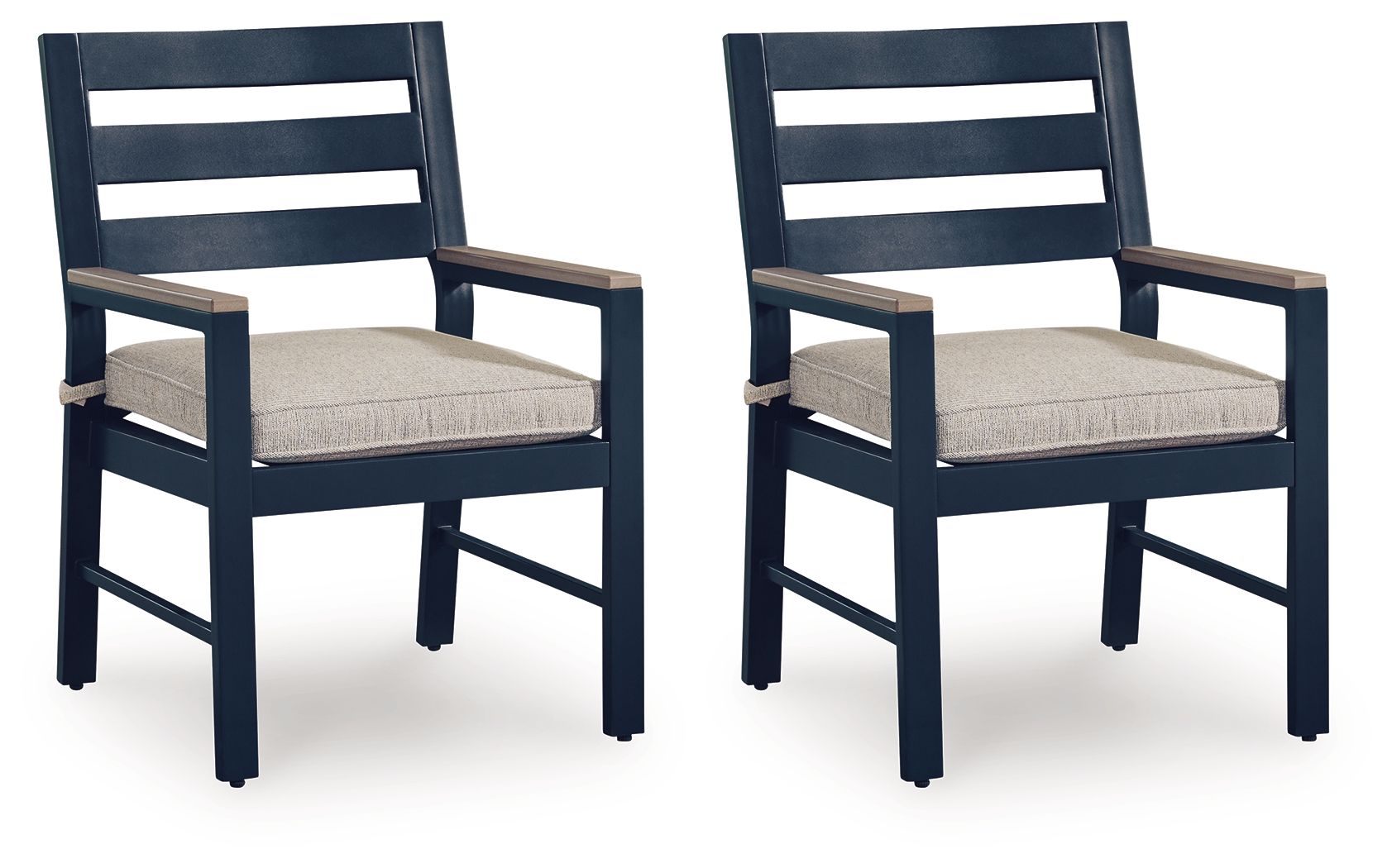 East Beach - Arm Chair With Cushion (Set of 2) - Blue - Image 1