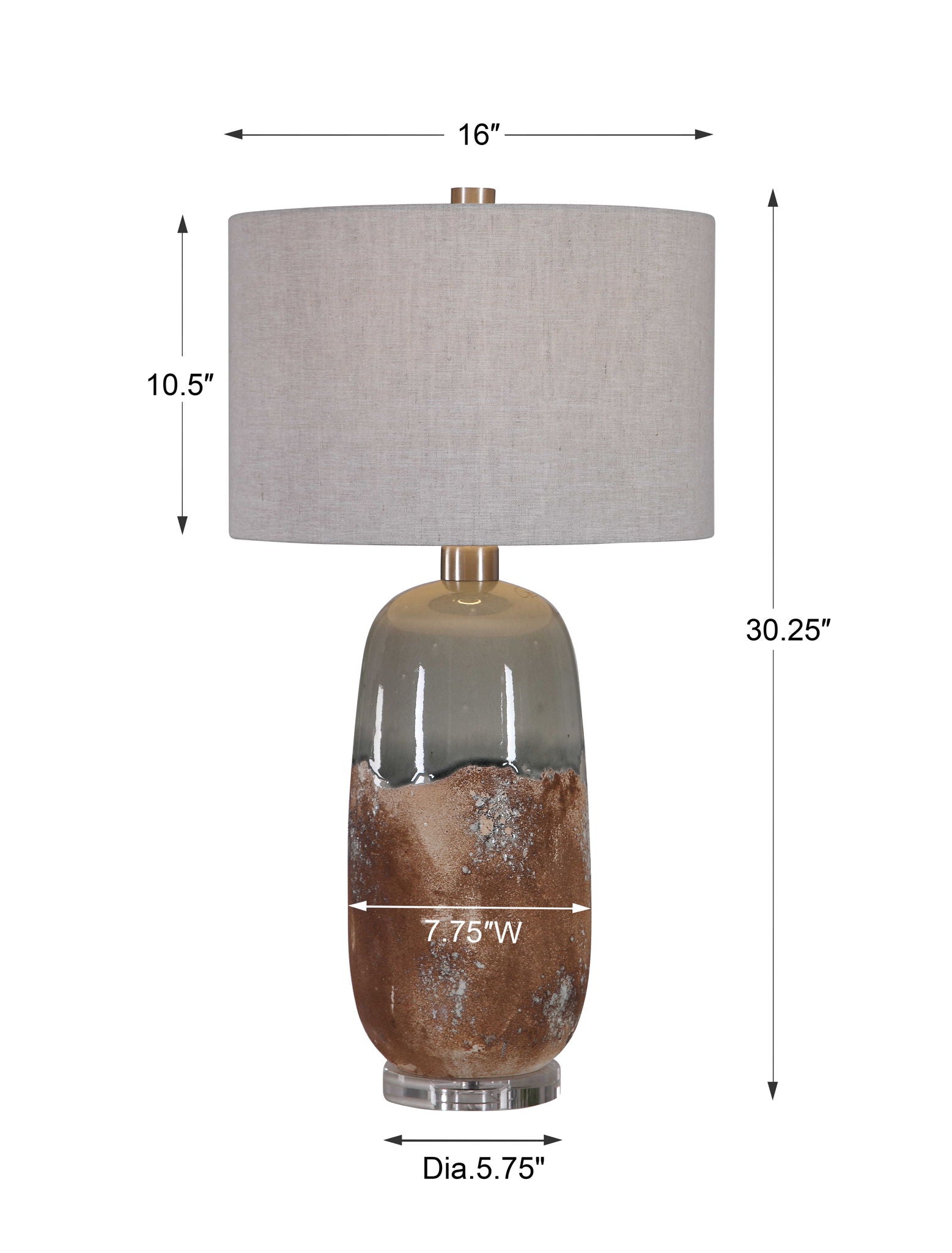 Maggie - Ceramic Table Lamp - Light Brown - Image 3