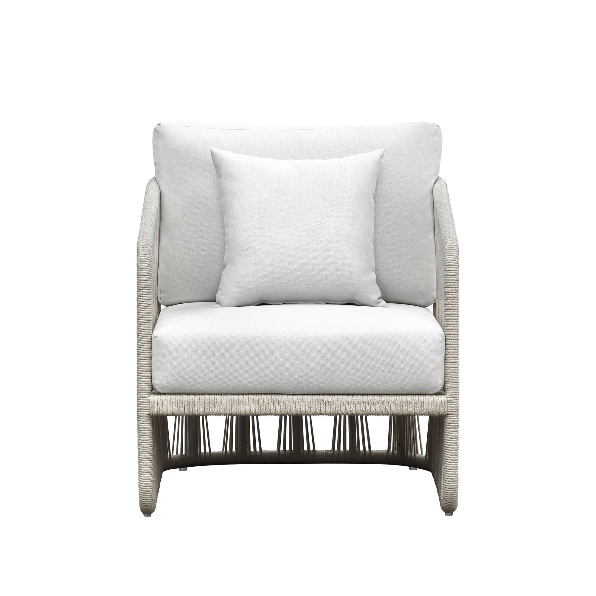 Alexa - Outdoor Seating Chair With Pillow - White - Image 3