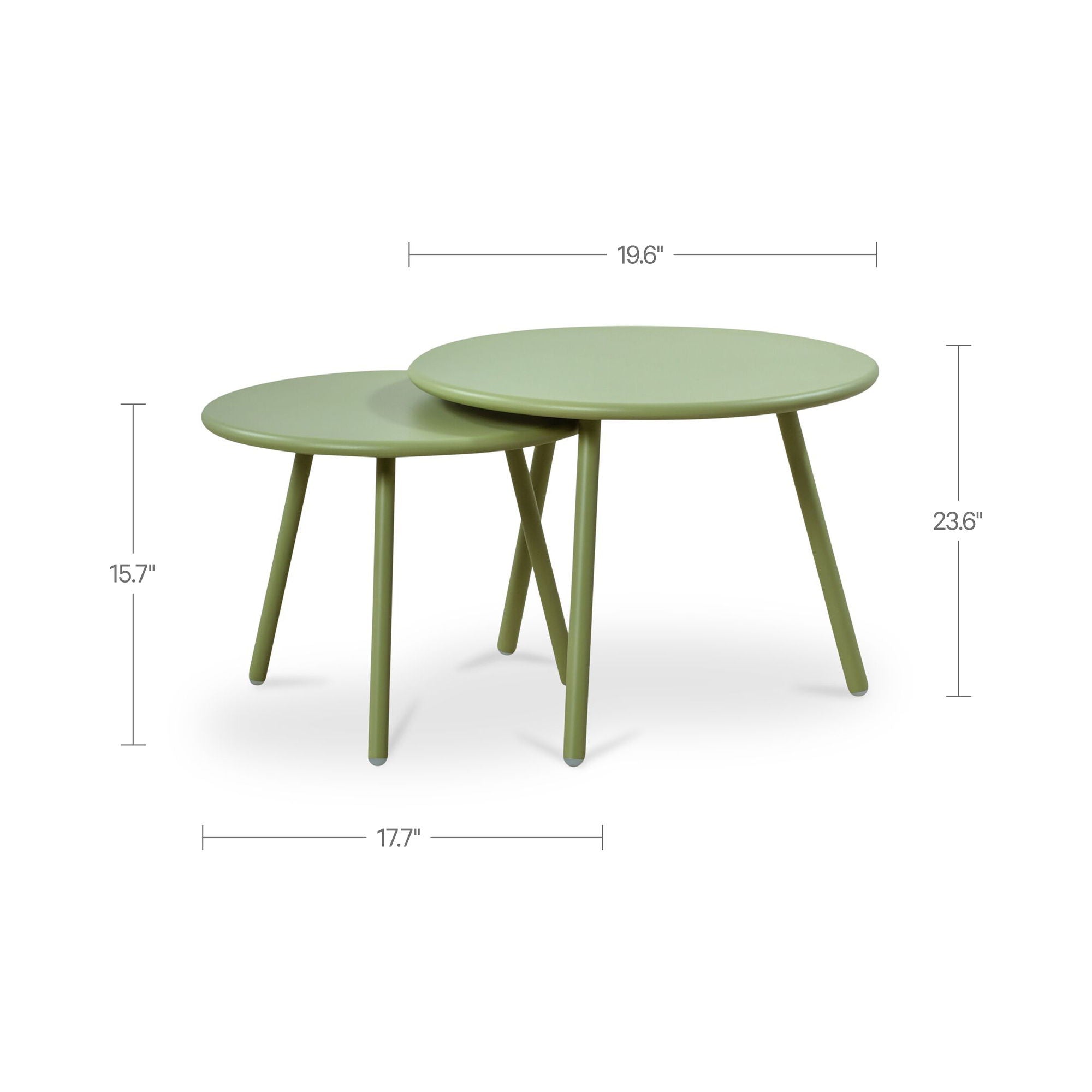 Kari - Outdoor Nesting Coffee Table - Green - Image 2