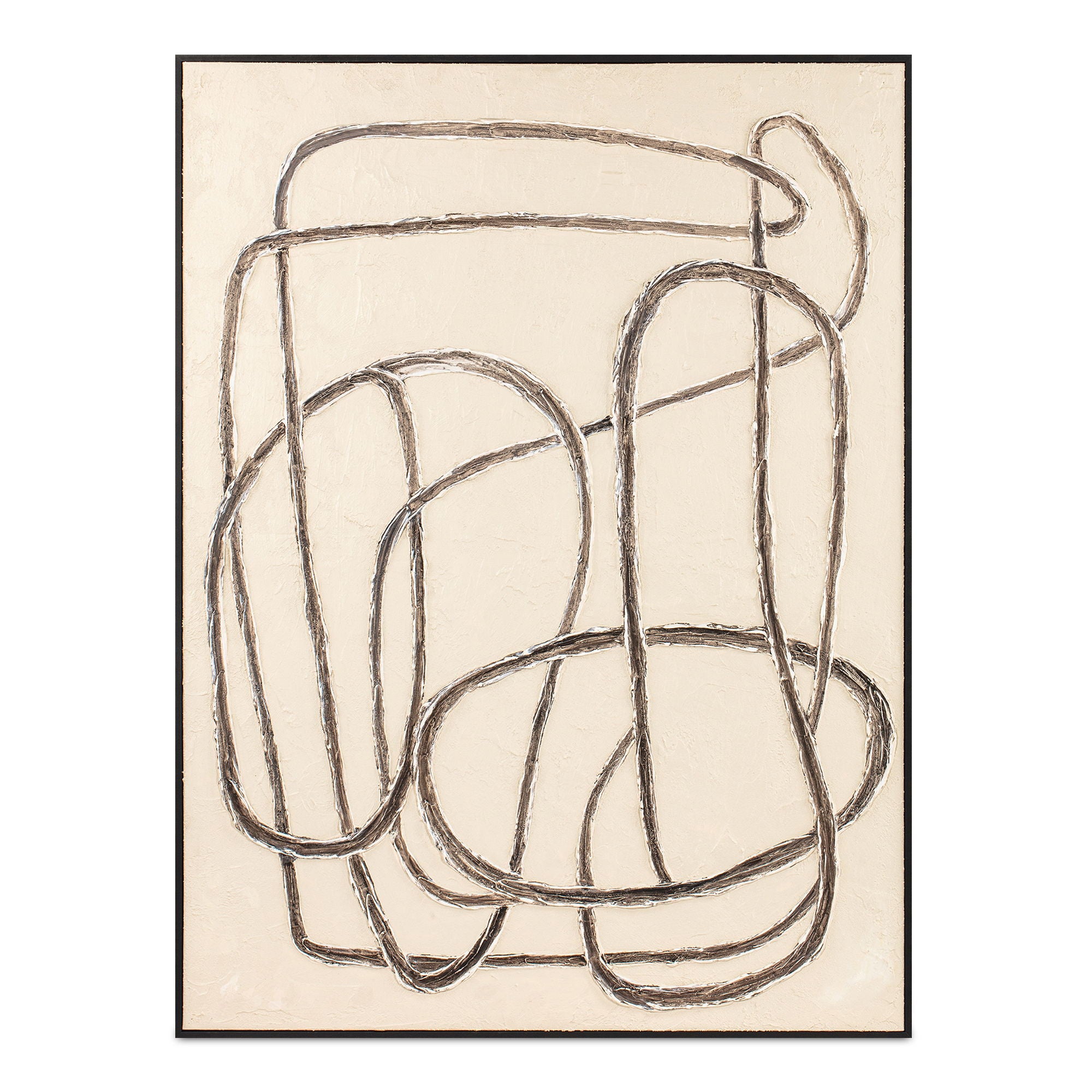 Encounters – Framed Painting – Beige