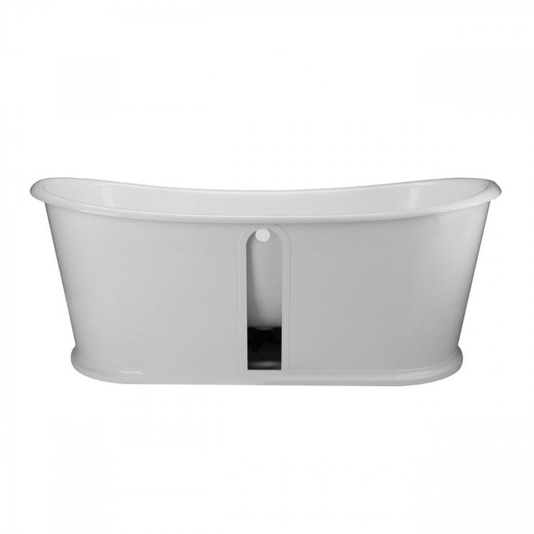 Tub Rio Skirted Double Ended Rear Center White Cast Iron - Image 2
