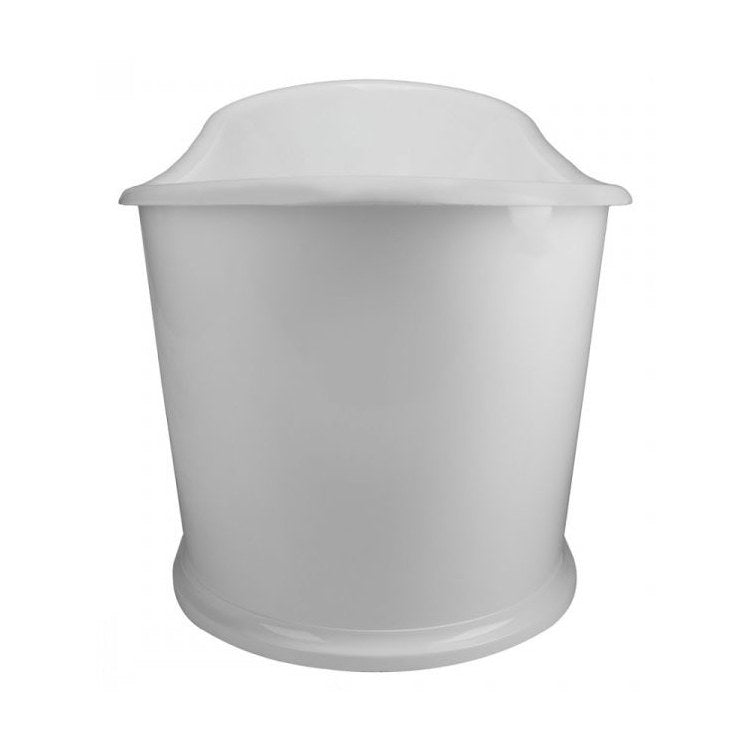 Tub Rio Skirted Double Ended Rear Center White Cast Iron - Image 3
