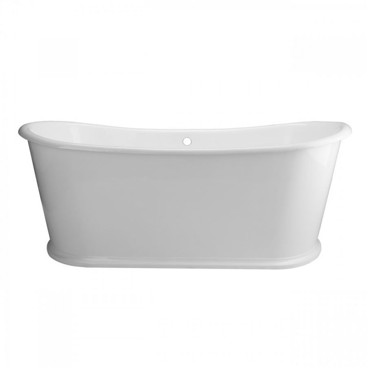 Tub Rio Skirted Double Ended Rear Center White Cast Iron - Image 1