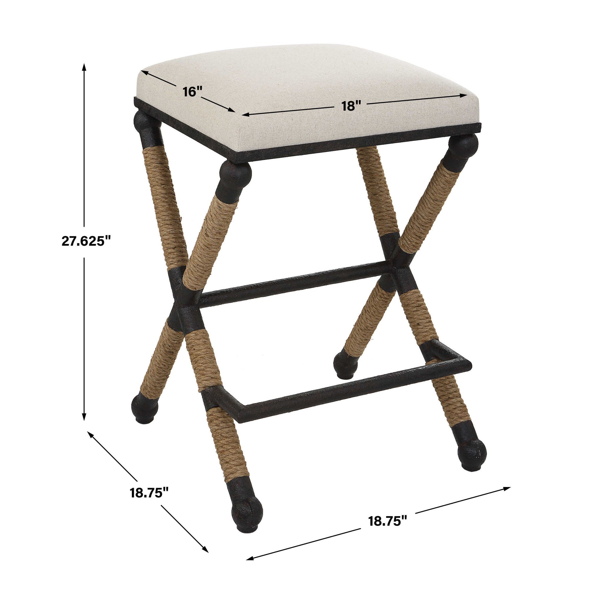 Firth - Rustic Counter Stool - Image 3