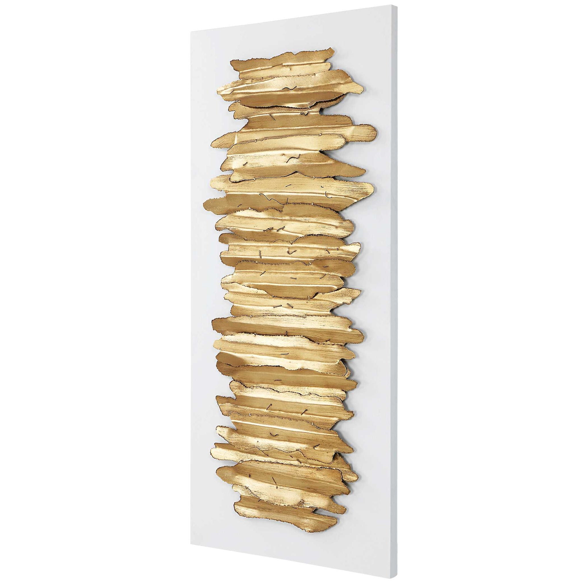 Lev - Metal Wall Decor - White & Gold - Image 3