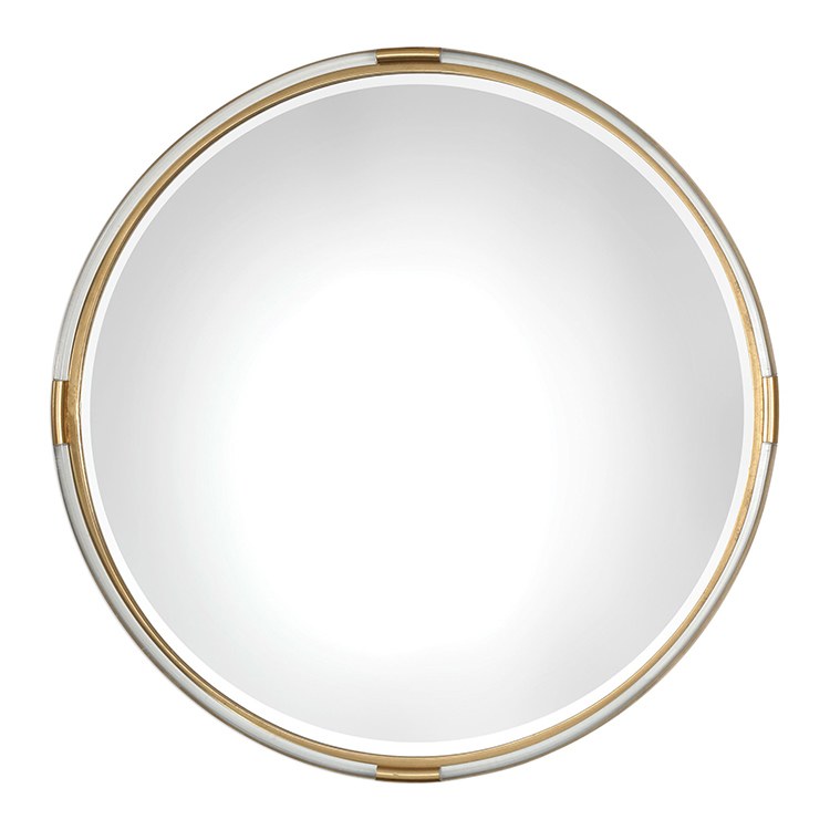Mackai Round Gold Wall Mirror - Image 1