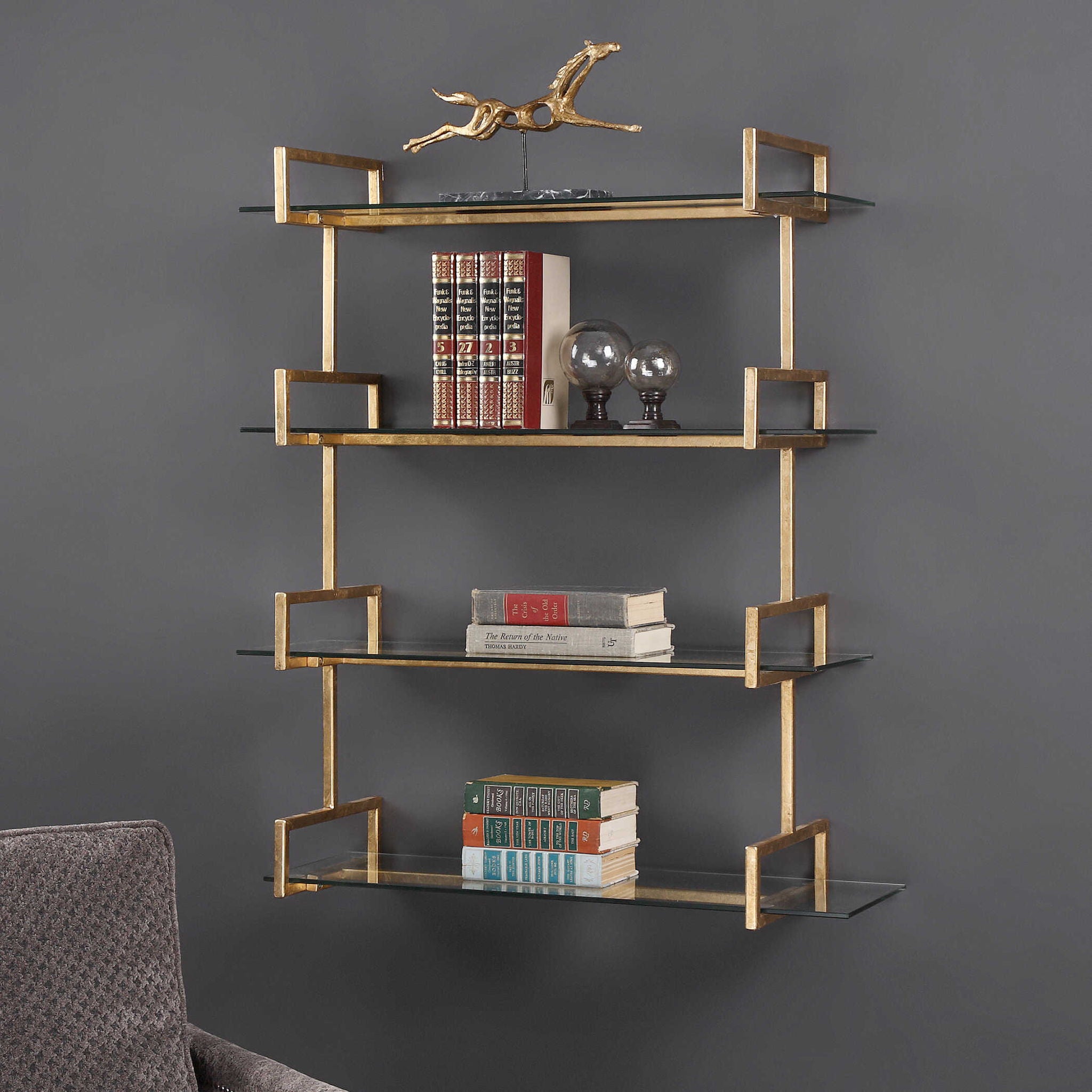 Auley - Wall Shelf - Gold - Image 3