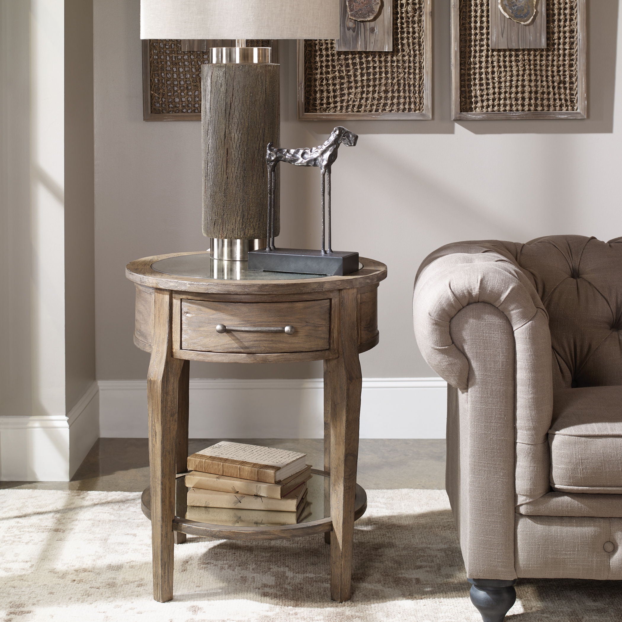 Raelynn - Wood Lamp Table - Light Brown - Image 2