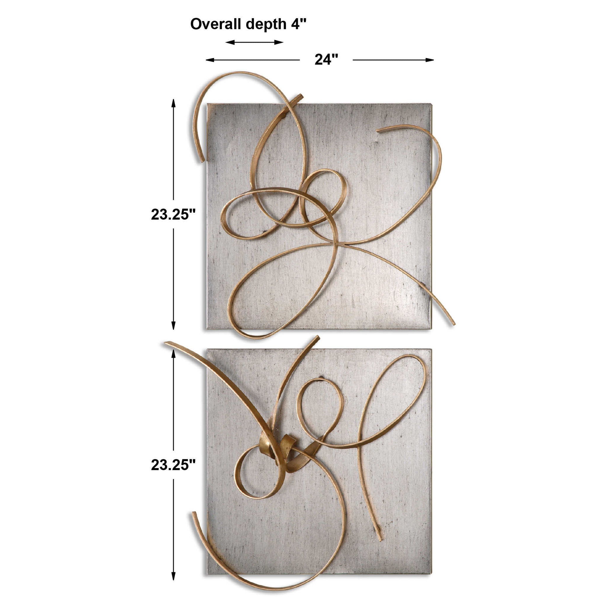Harmony - Metal Wall Art (Set of 2) - Gold - Image 3