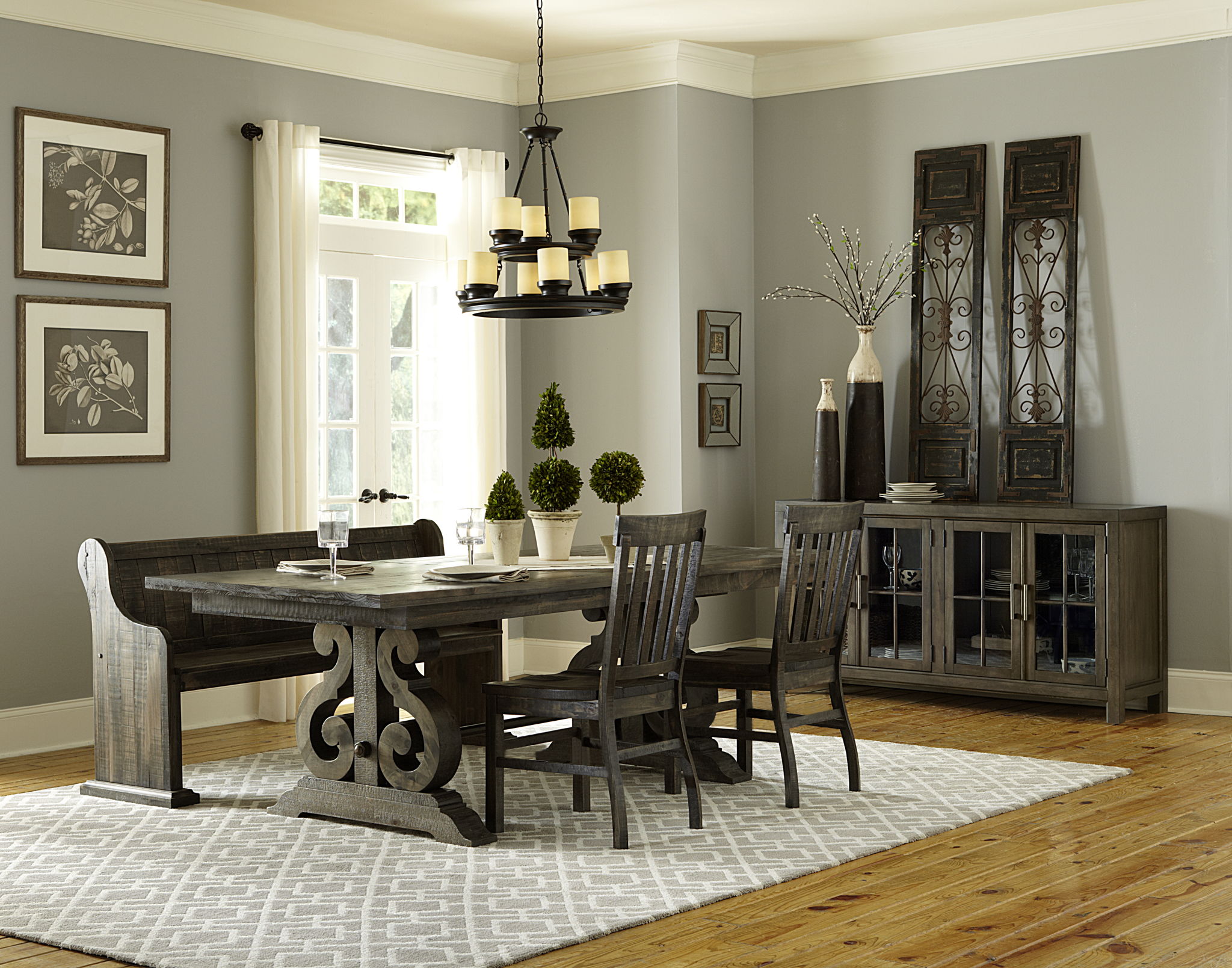 Bellamy - Bench With Back - Peppercorn - Image 2