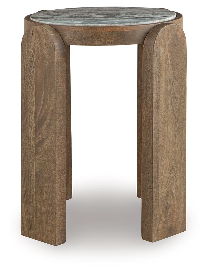 Gavrilley - Accent Table - Gray / White / Brown - Image 3