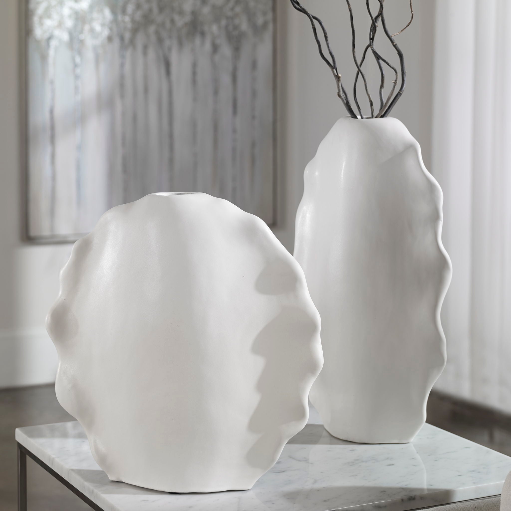Ruffled Feathers - Modern Vases (Set of 2) - Image 2