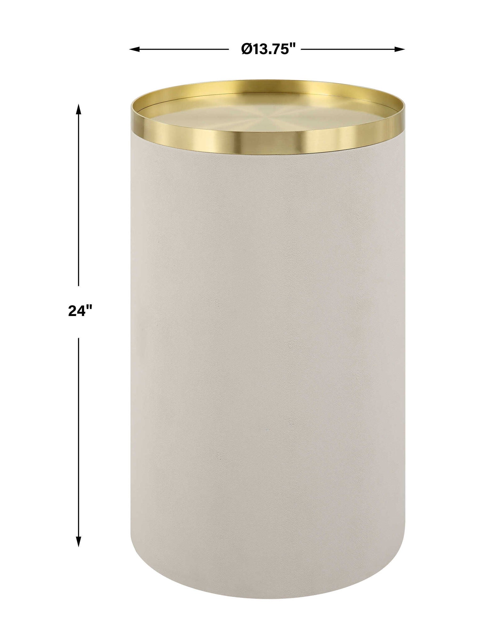 Circuit - Brass & White Accent Table - White - Image 3
