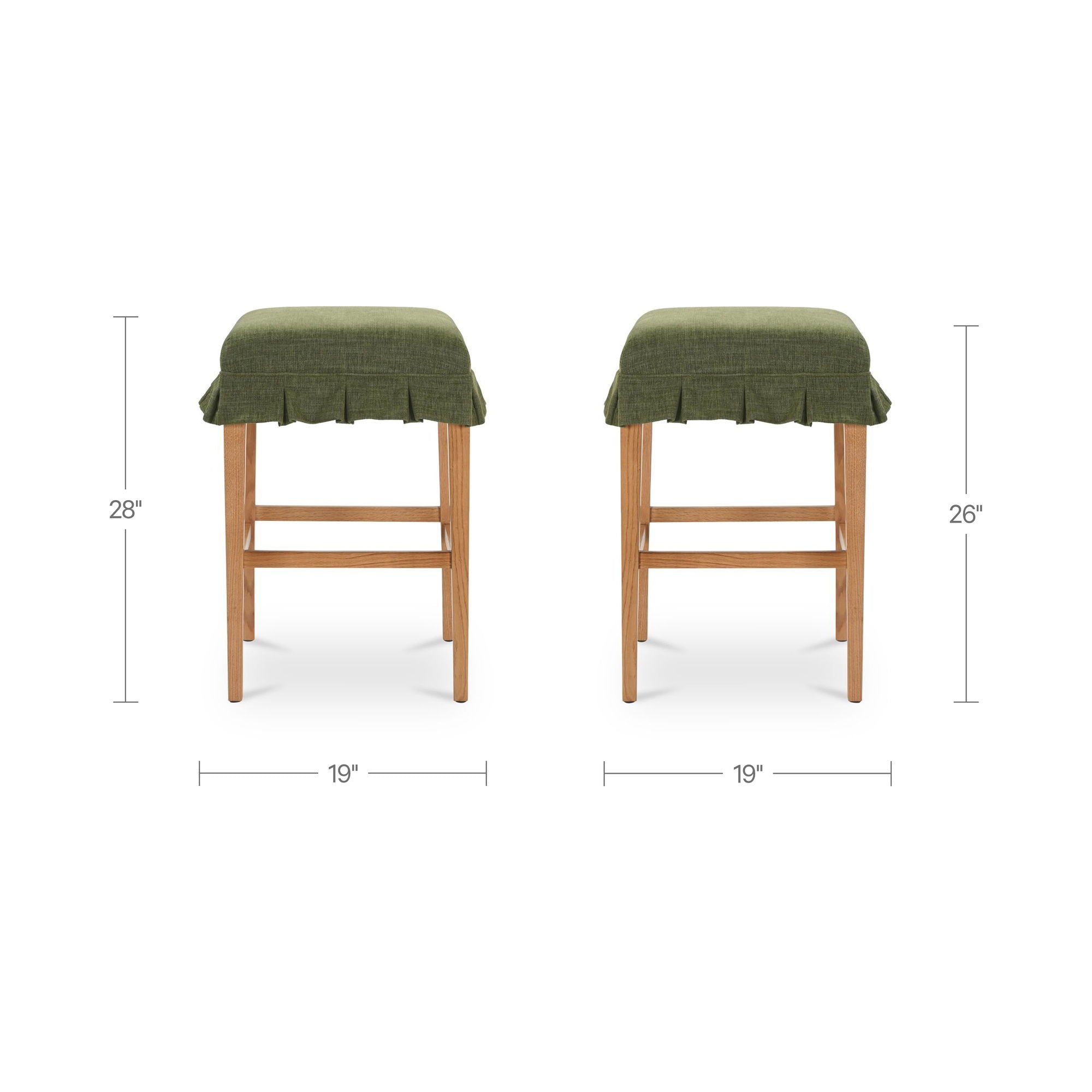 Anna - Counter Stool - Green / Light Brown - Image 2