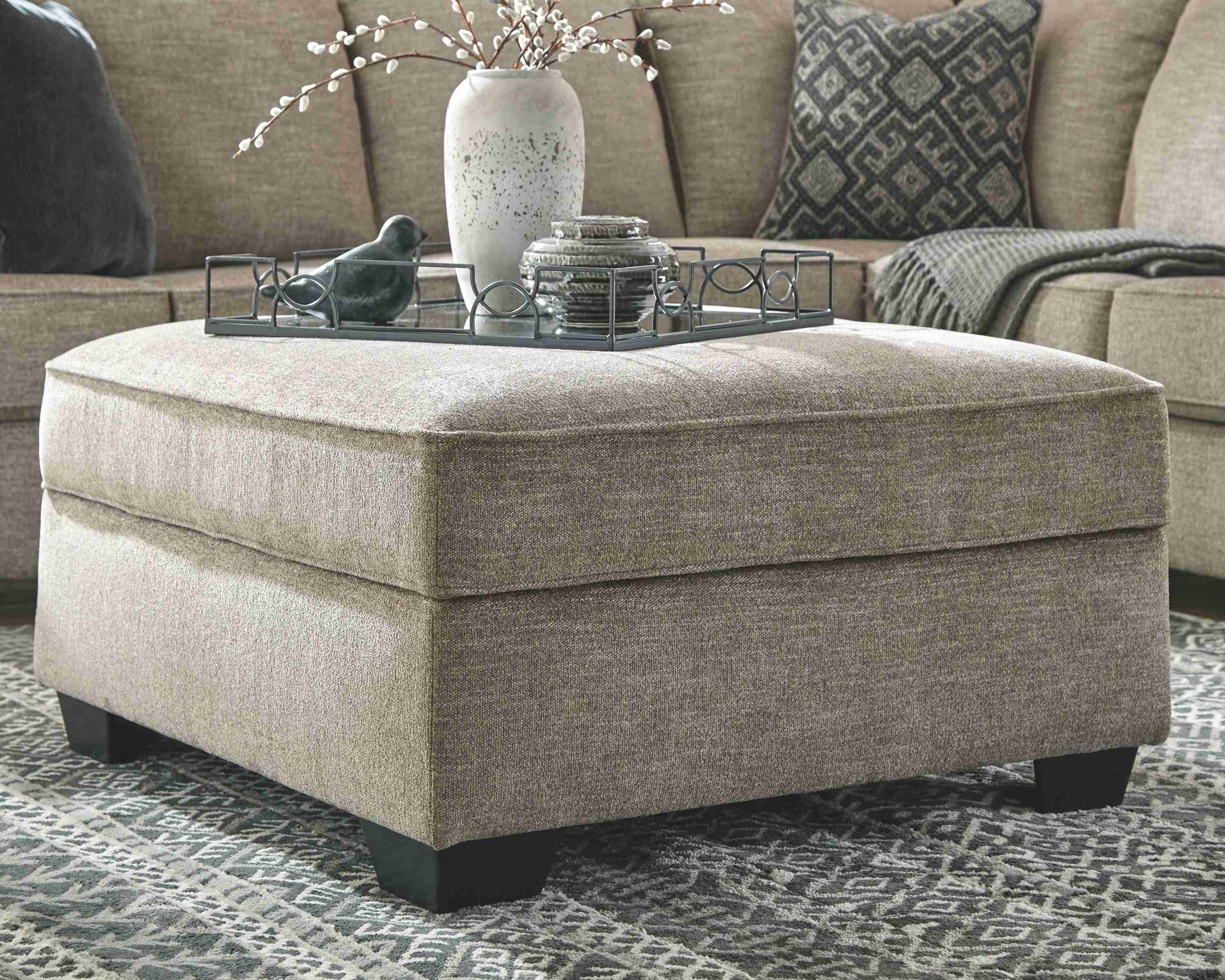 Bovarian - Ottoman With Storage - Stone - Image 3