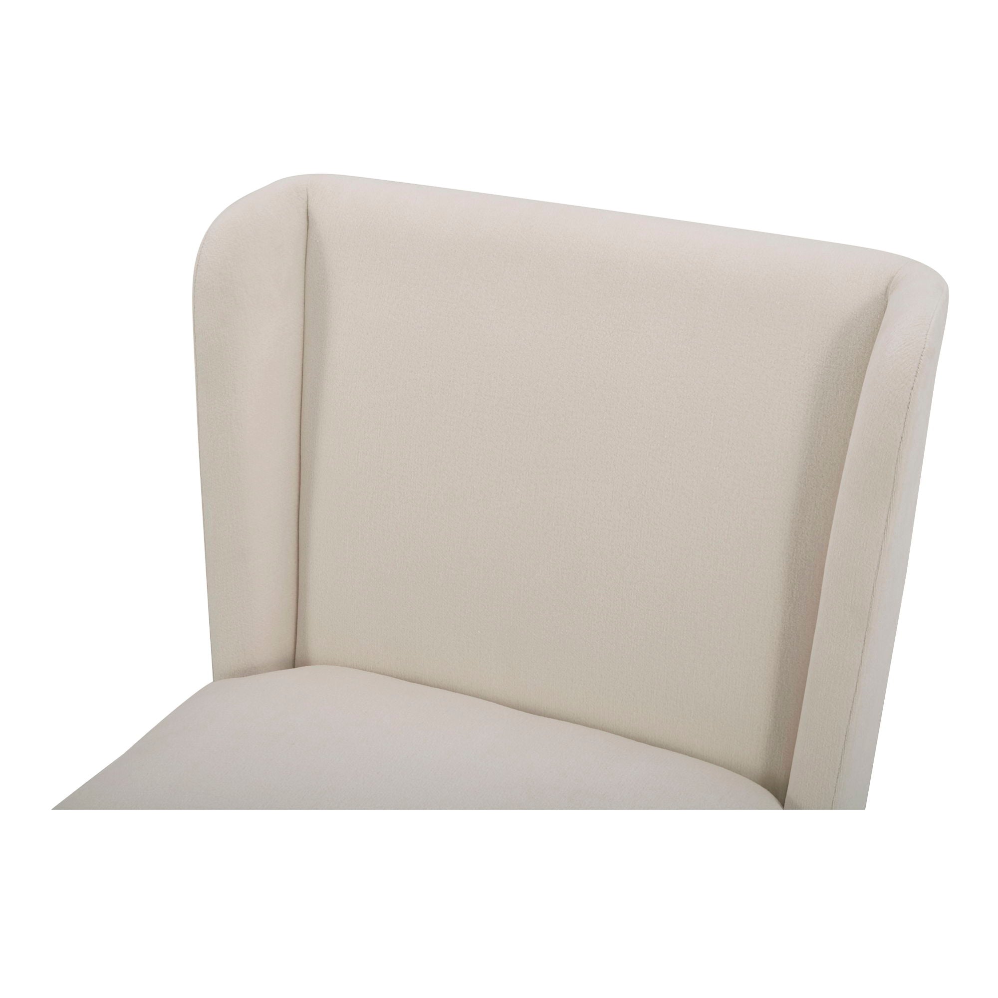 Cormac - Rolling Dining Chair - Cream / White - Image 3