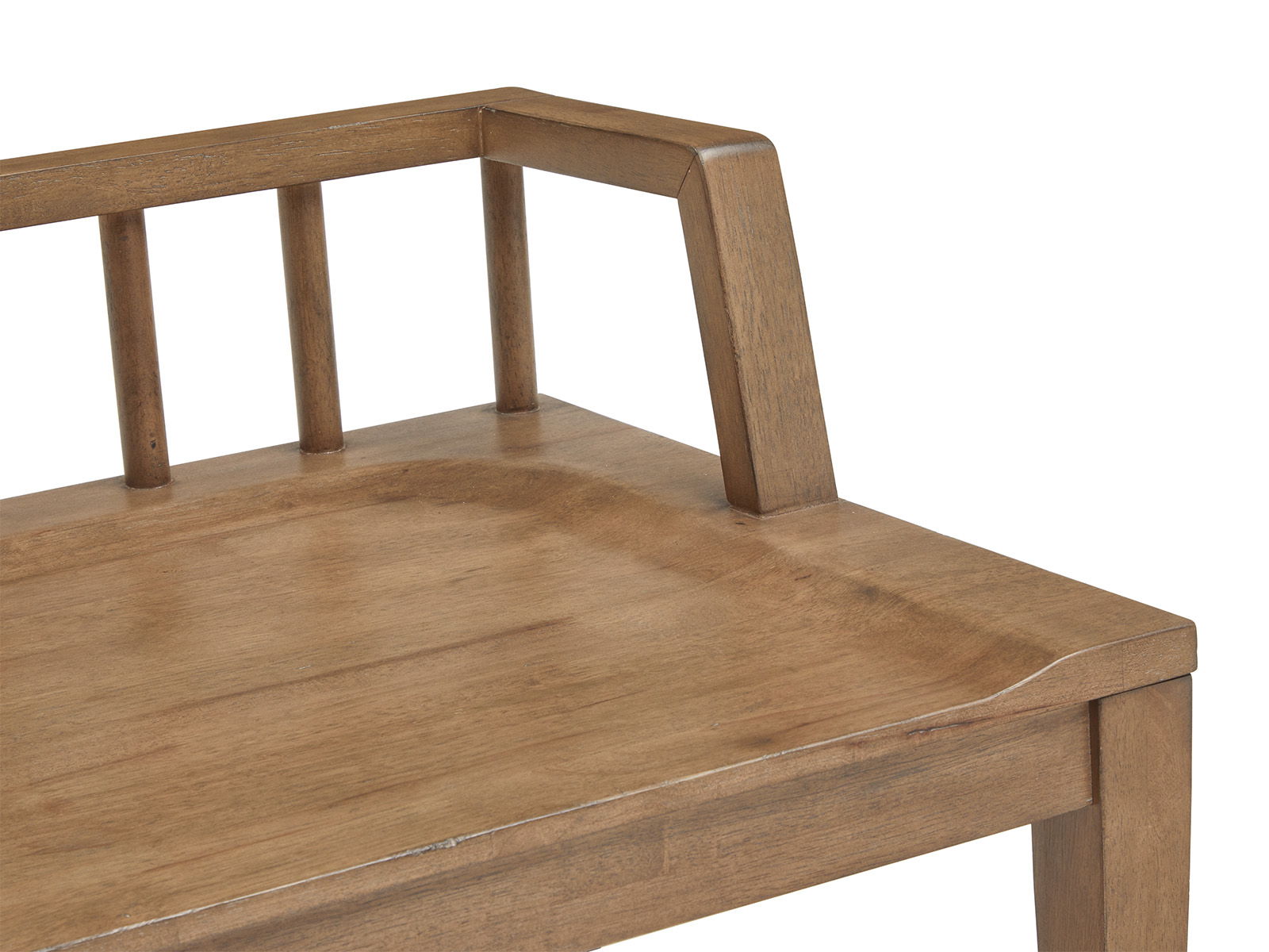 Lindon - Arm Bench With Low Back - Light Brown - Image 3
