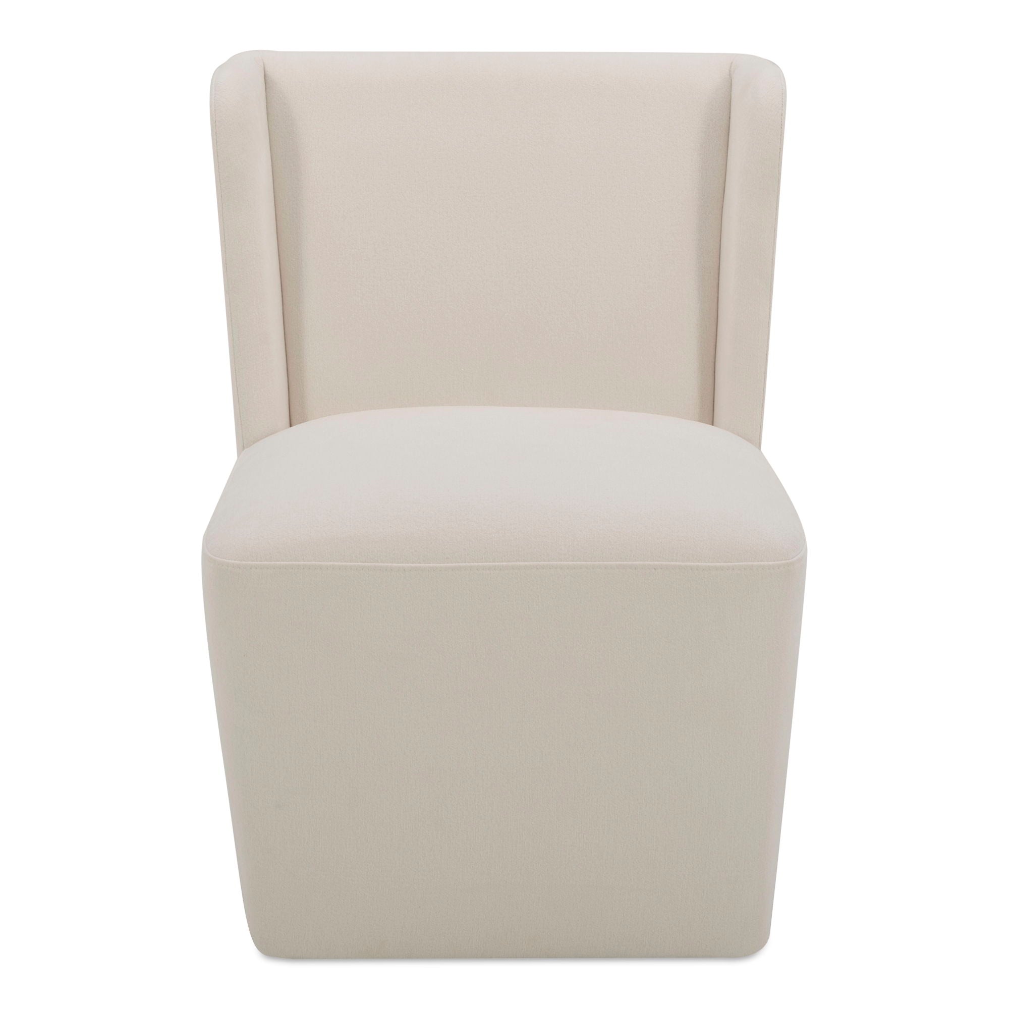 Cormac – Rolling Dining Chair – Cream / White