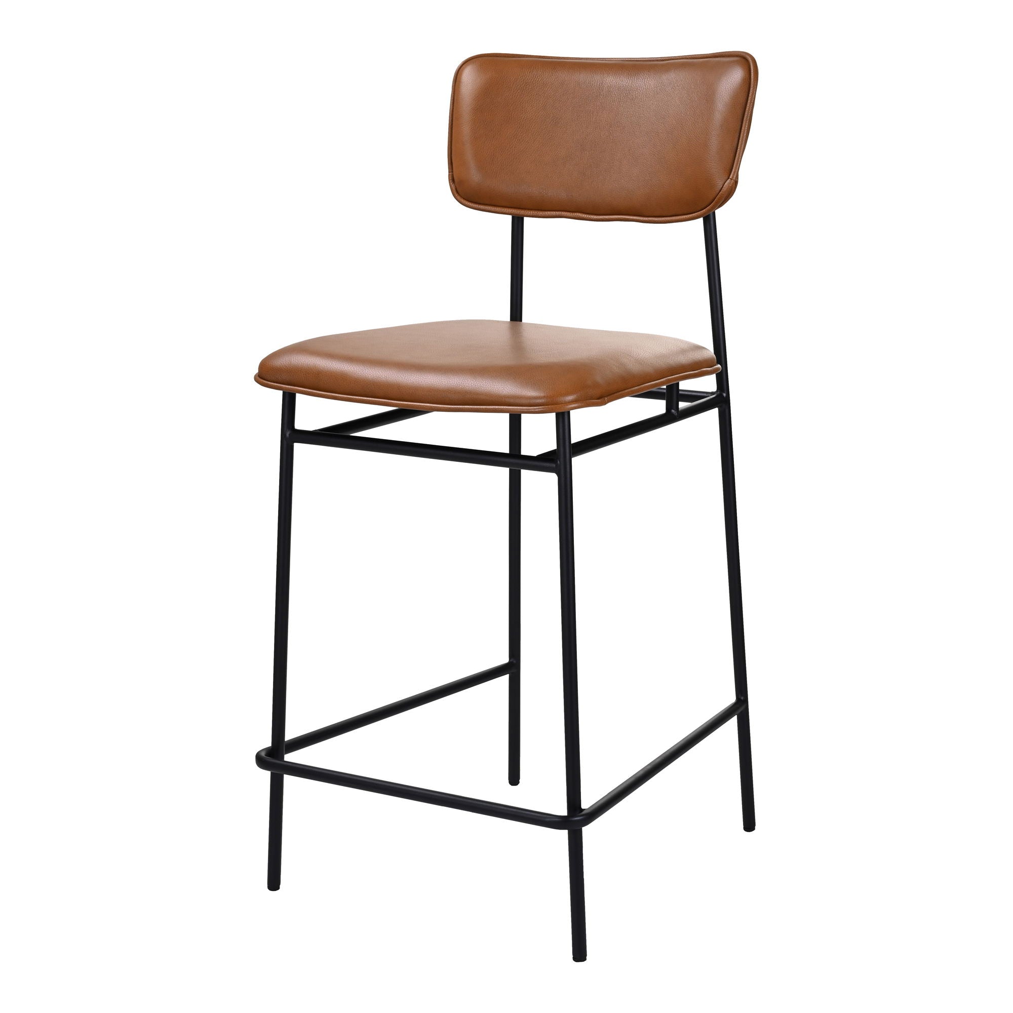 Sailor - Leather Counter Stool - Dark Brown - Image 1
