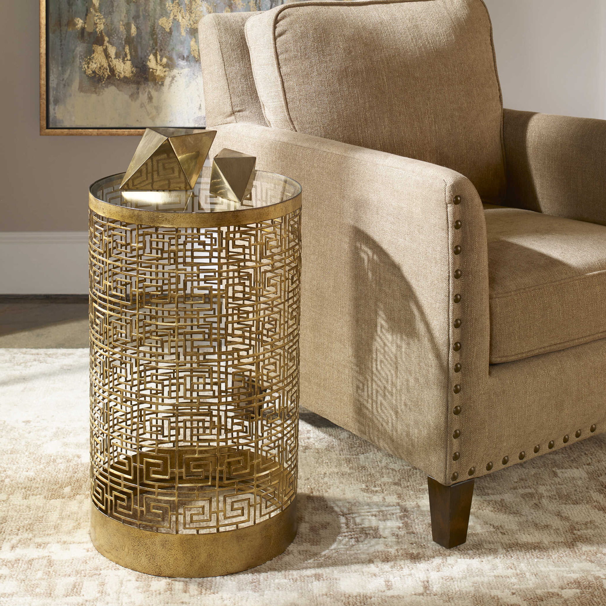 Algernon - Accent Table - Gold - Image 3