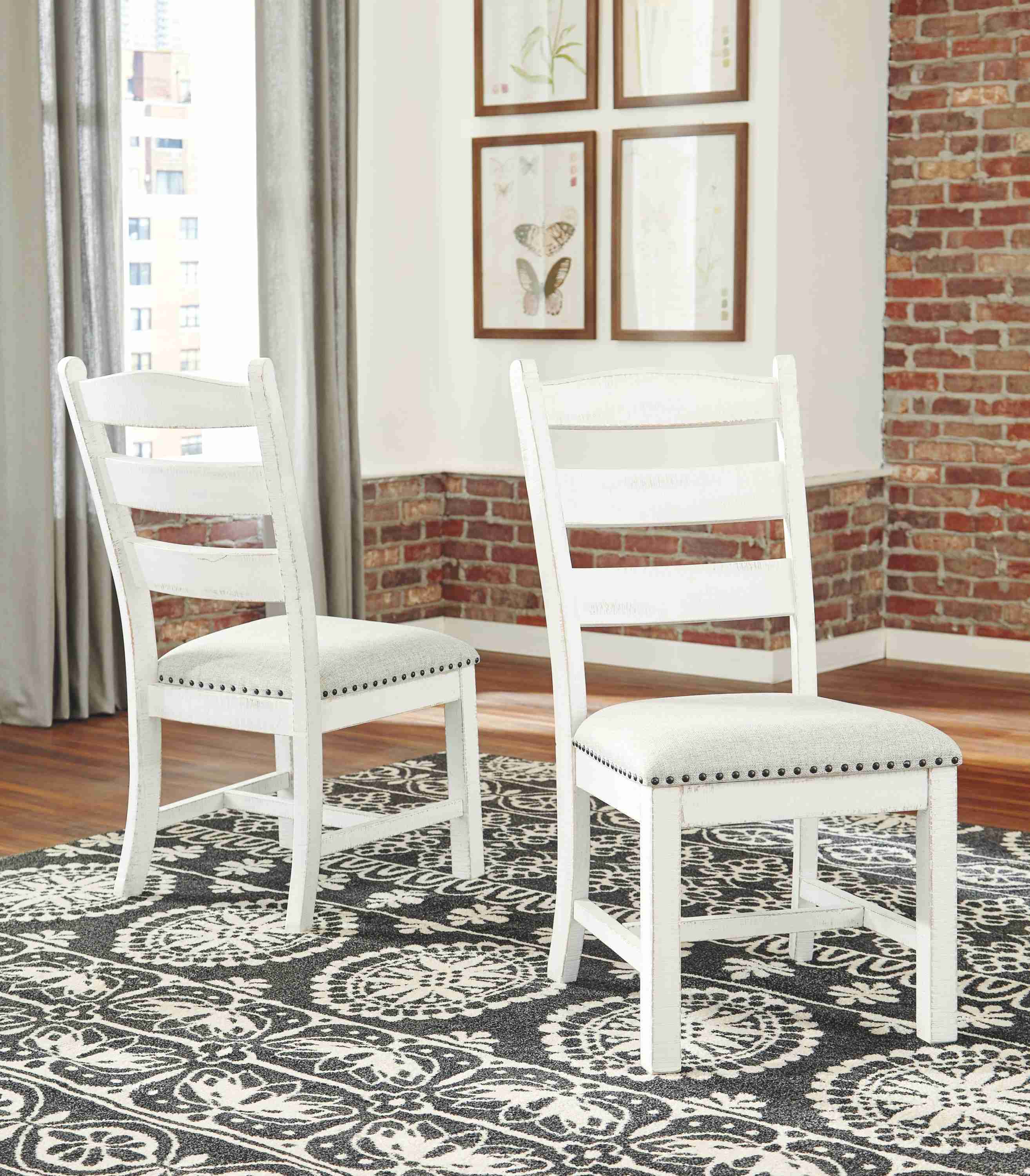 Valebeck - Dining UPH Side Chair (Set of 2) - Beige / White - Image 3