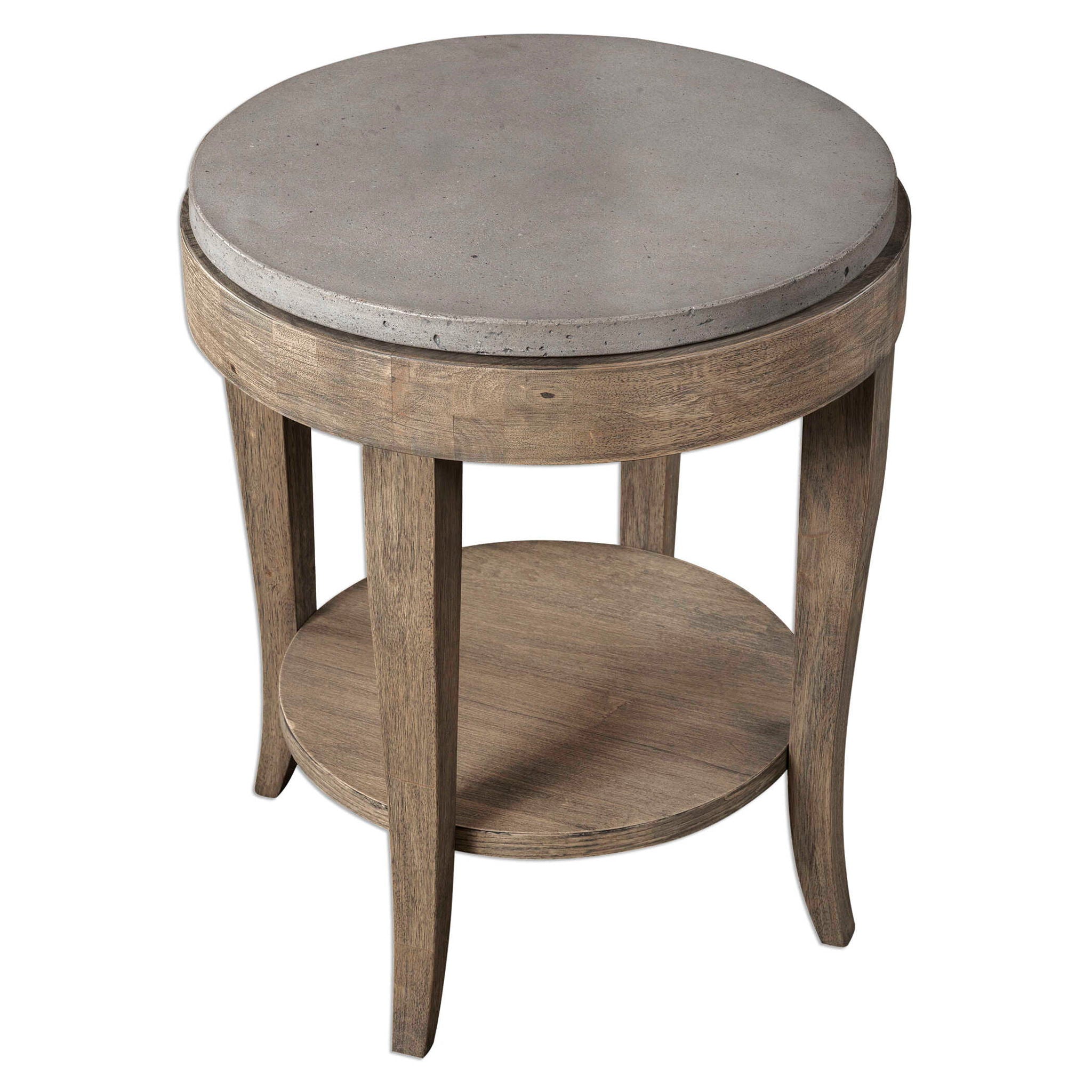 Deka - Round Side Table - Gray & Light Brown - Image 3