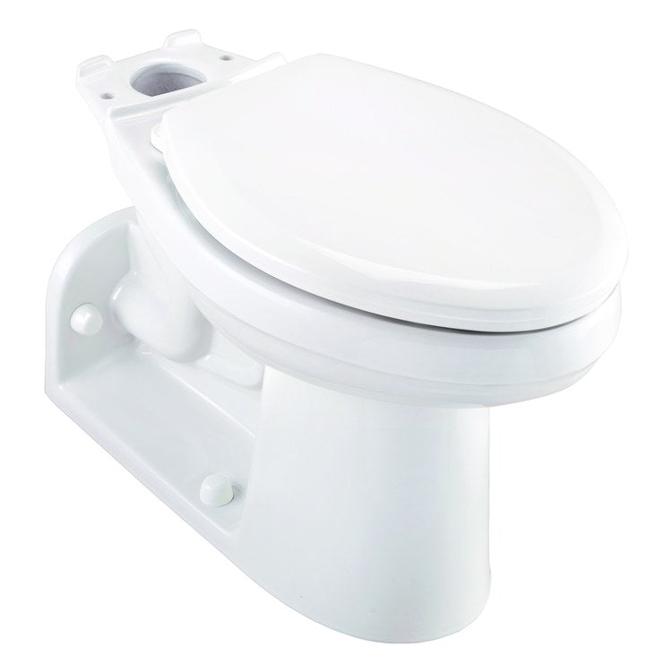 Toilet Bowl Compact Elongated Floor Mounted Back Outlet White ADA 1.28 Gallons Per Flush - Image 1