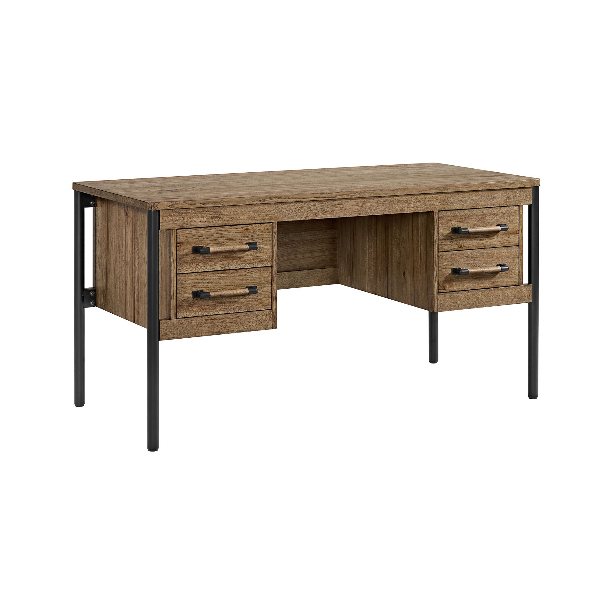 Norcross – 60″ Half Ped Desk – Hickory