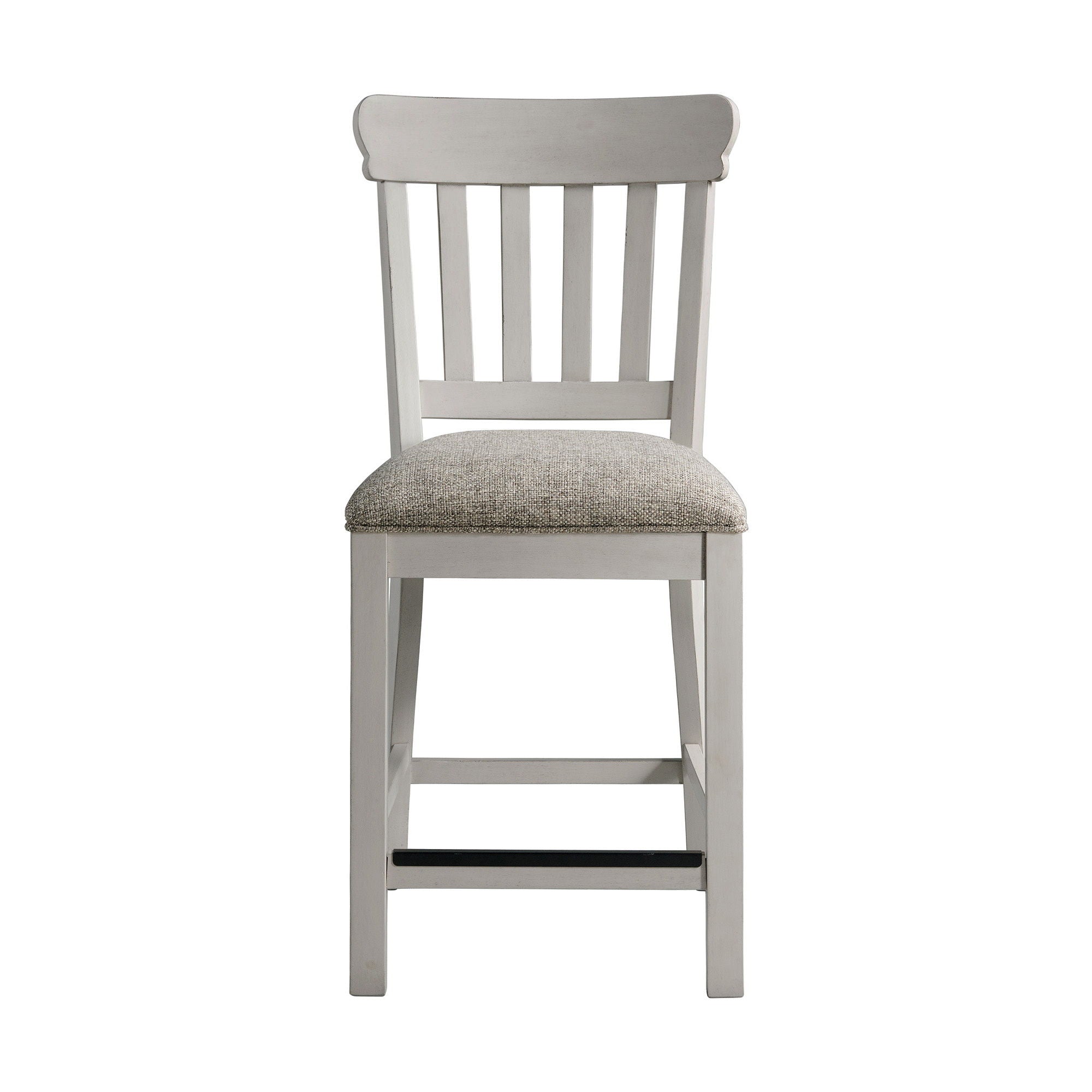 Drake - Slat Stool - Rustic White / French Oak - Image 2