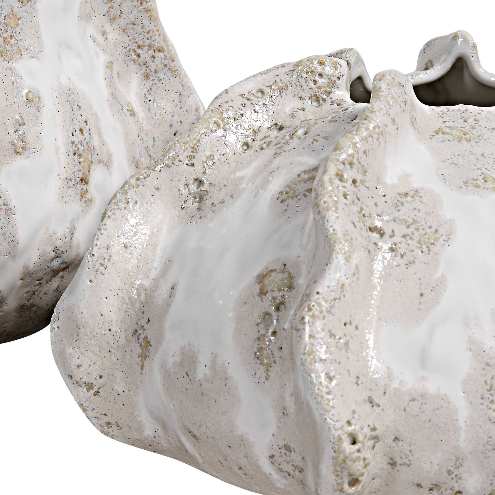 Urchin - Textured Vases (Set of 2) - Ivory - Image 2