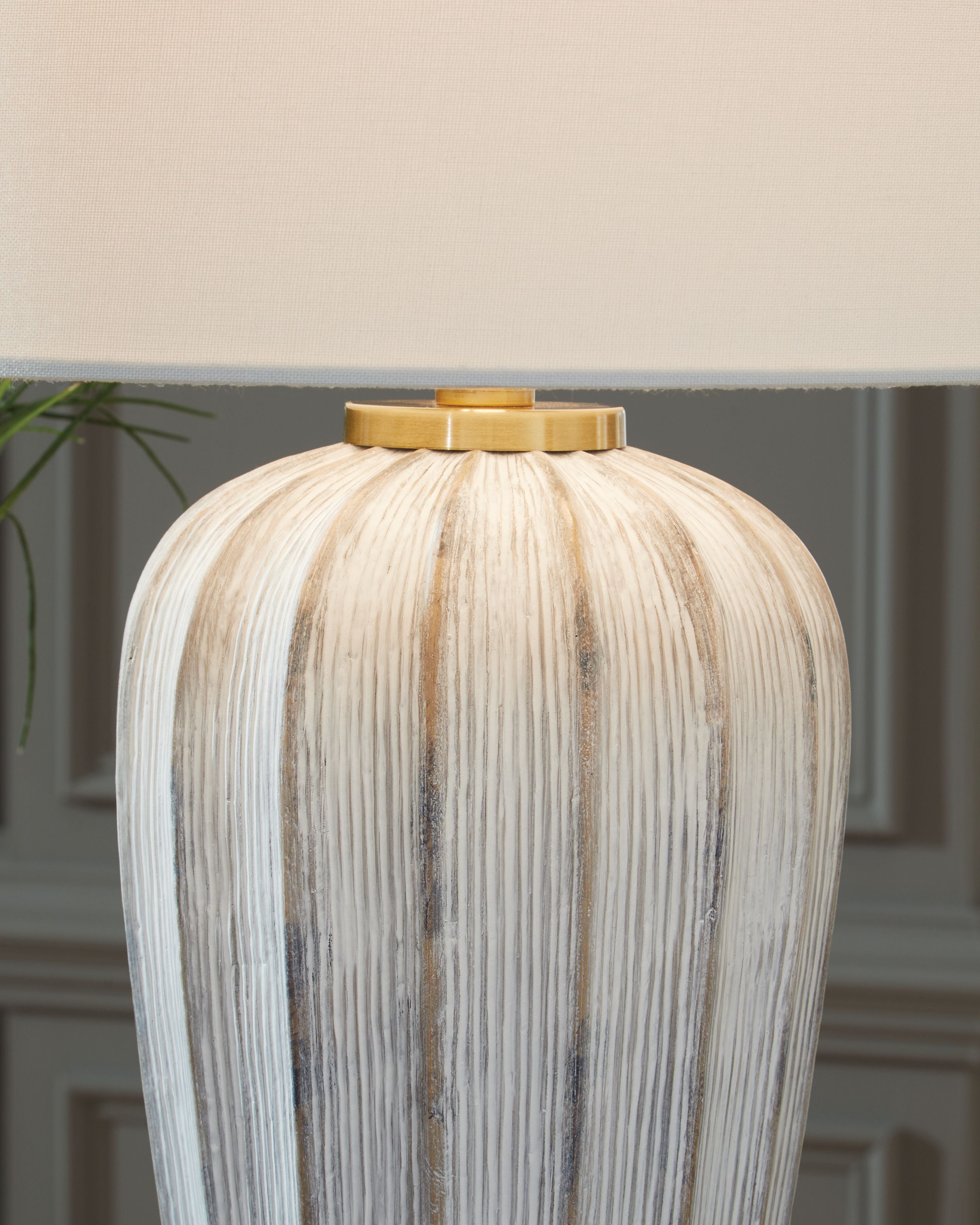 Lanwell - Poly Table Lamp - Antique Gray - Image 3