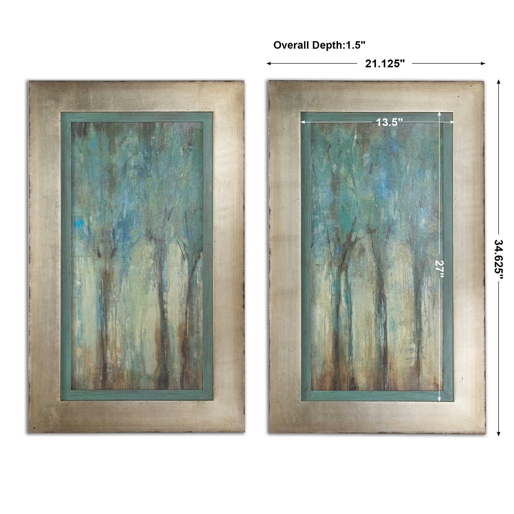 Whispering Wind - Framed Art (Set of 2) - Blue - Image 2