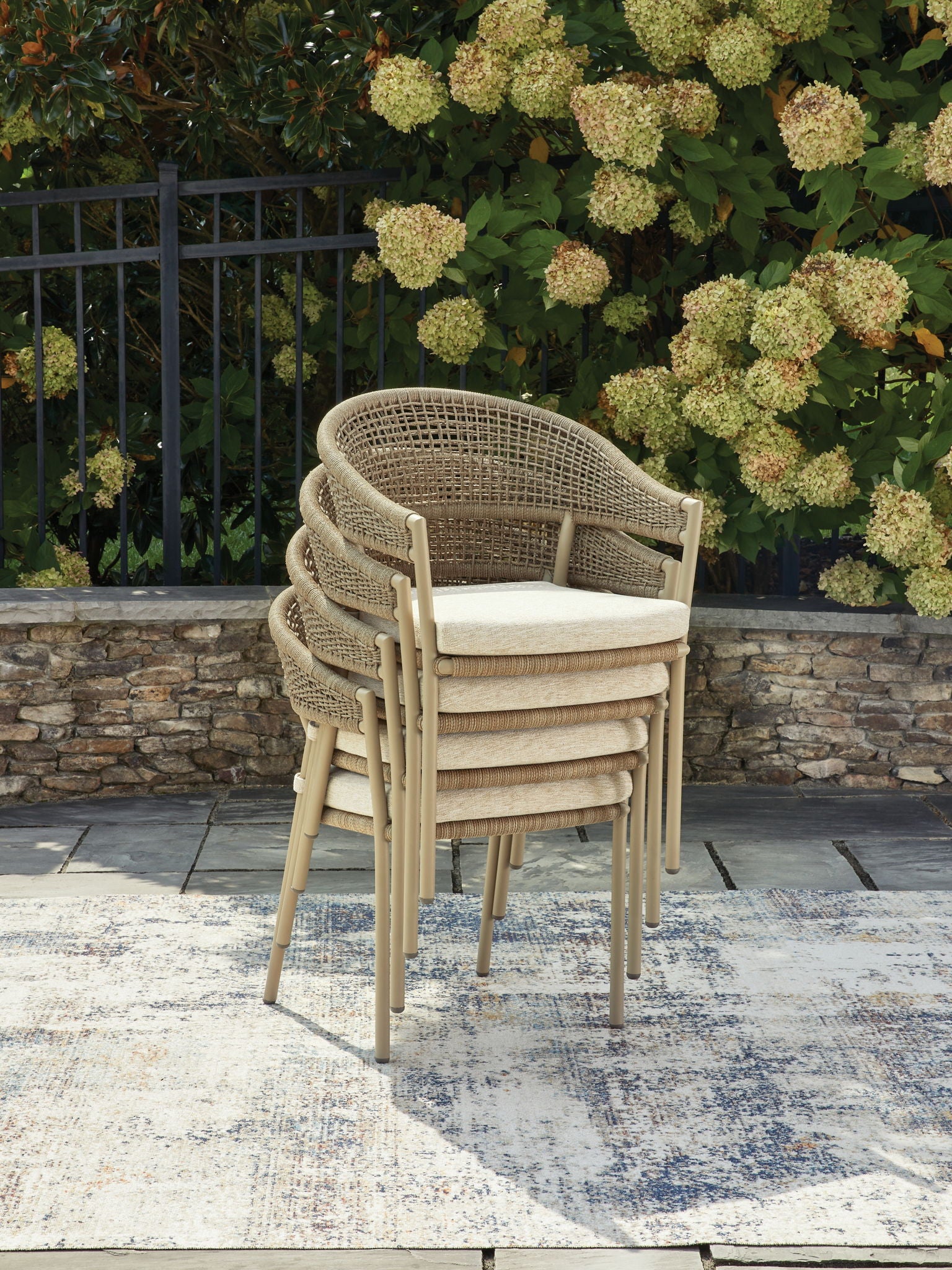 Orchard Beach - Arm Chair With Cushion (Set of 4) - Beige - Image 2