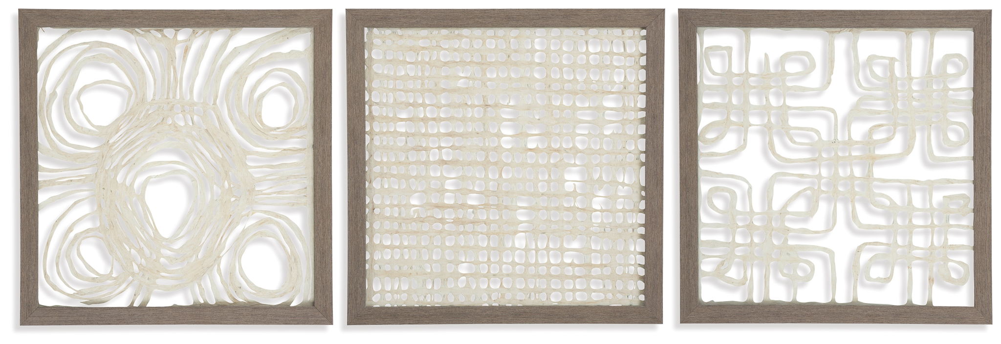 Odella – Wall Decor Set (Set of 3) – Cream / Taupe