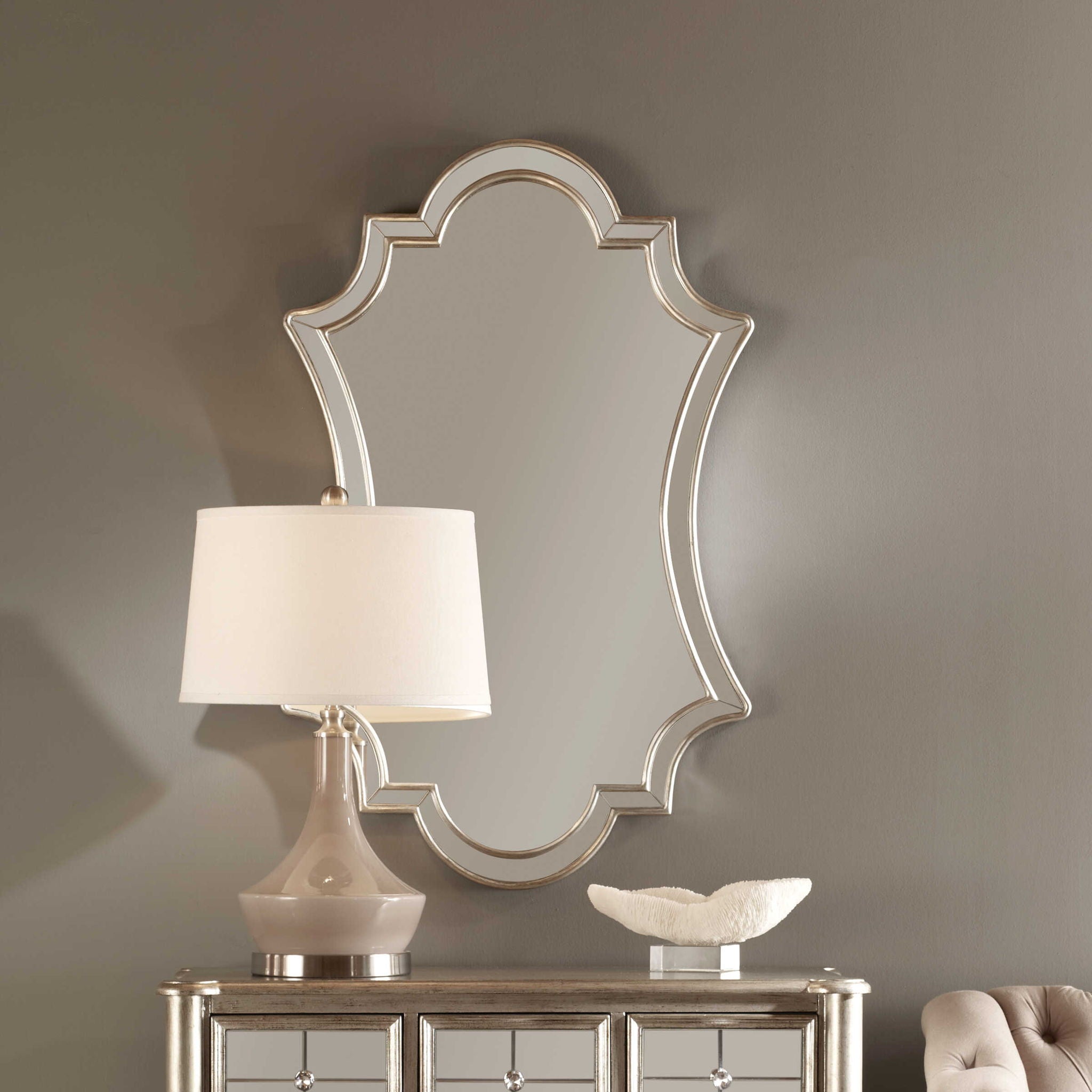 Elara - Wall Mirror - Antiqued Silver - Image 2
