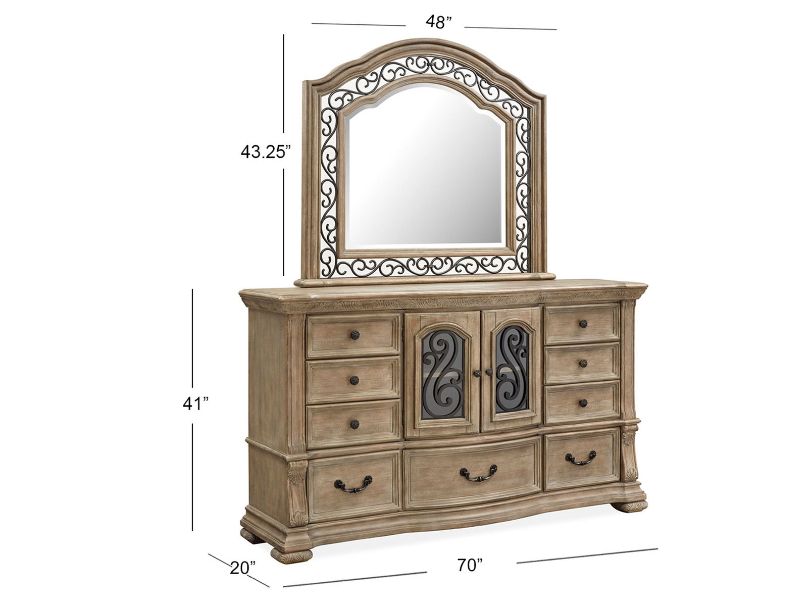 Marisol - Shaped Mirror - Fawn - Image 2