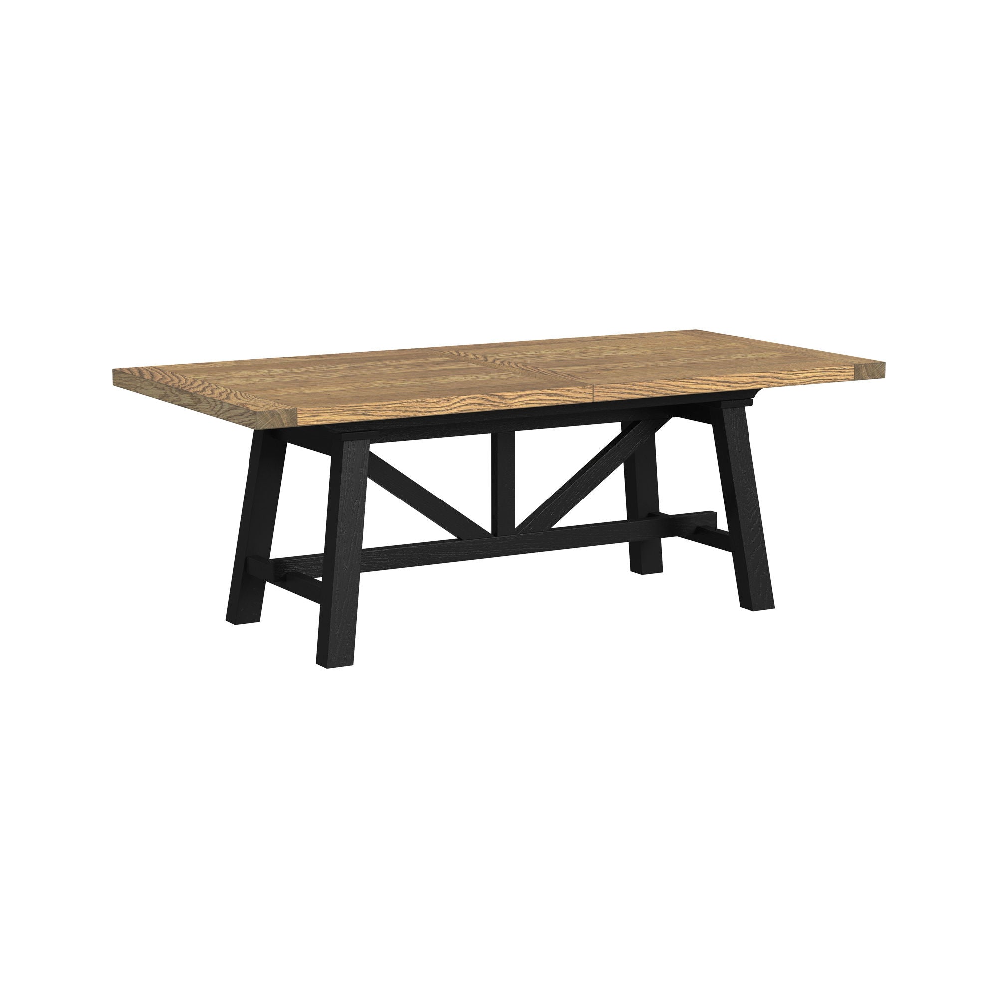 Hendricks – Trestle Table – Rustic Wheat / Raven