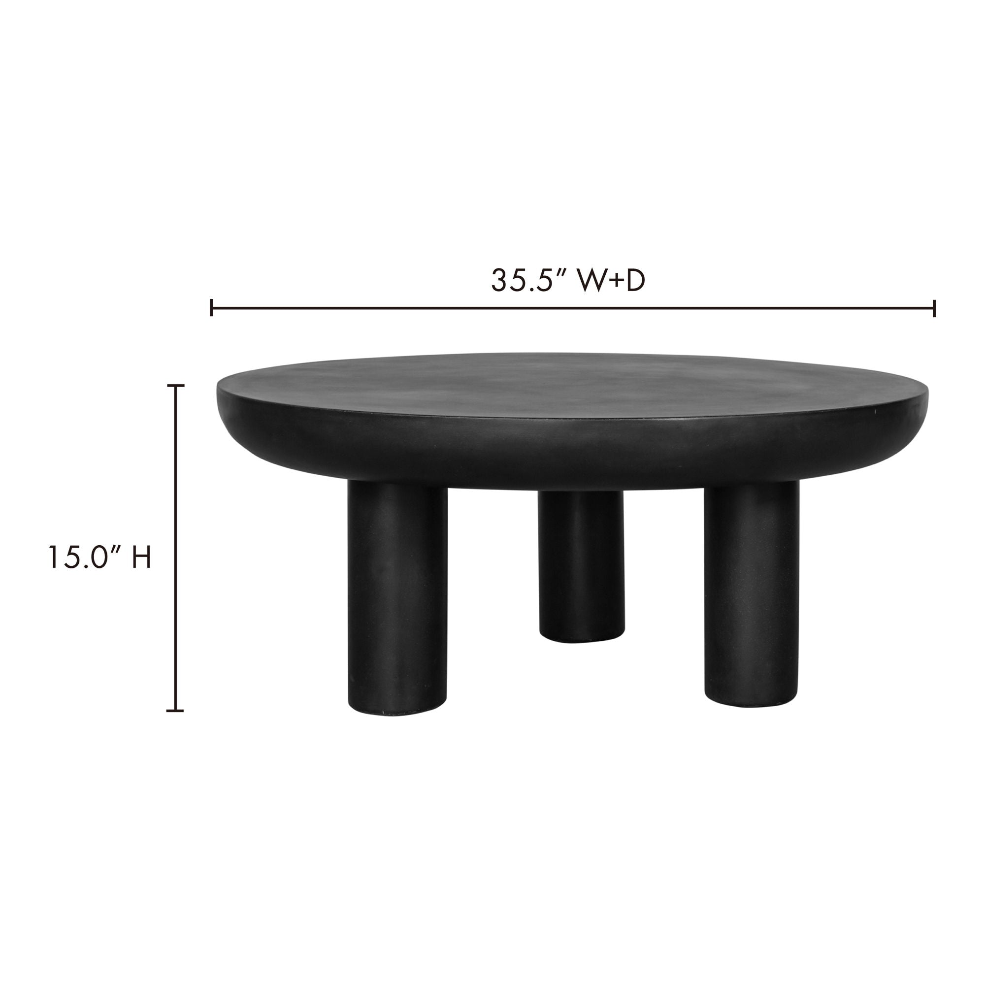 Rocca - Cement Coffee Table - Black - Image 3