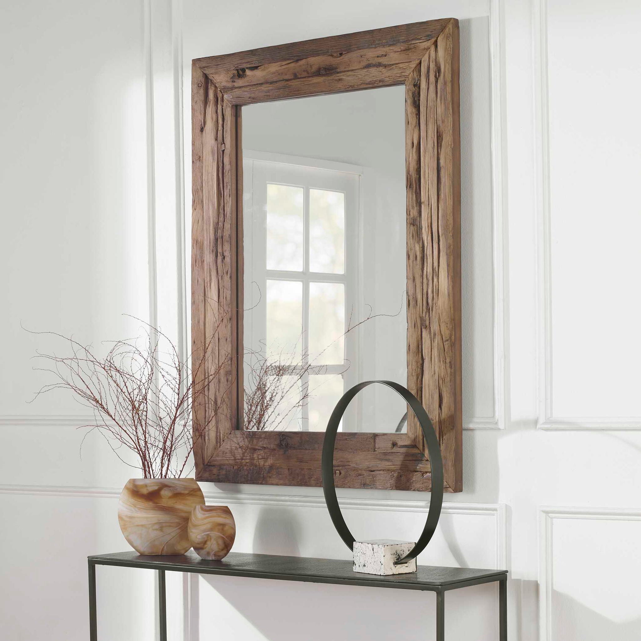 Rennick - Wood Mirror - Dark Brown - Image 3