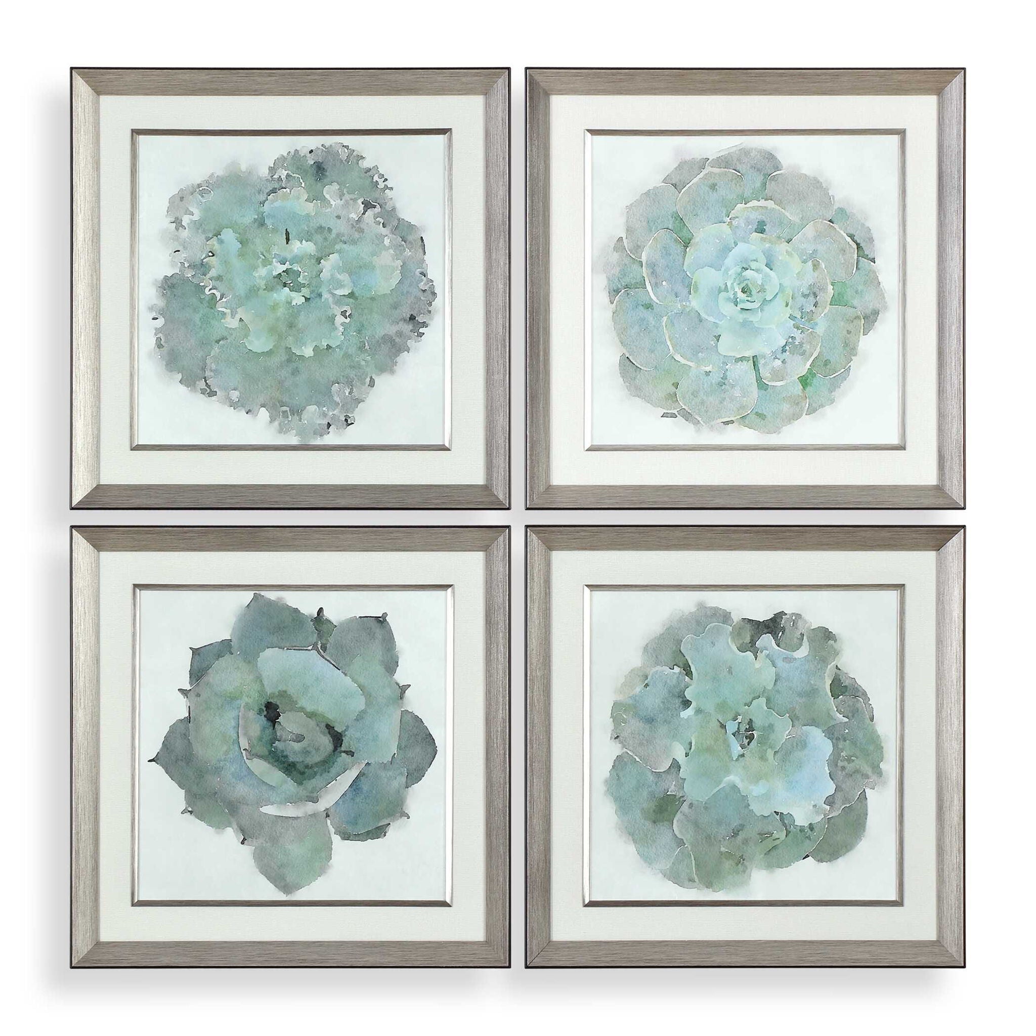 Natural Beauties - Botanical Prints (Set of 4) - Light Blue - Image 1