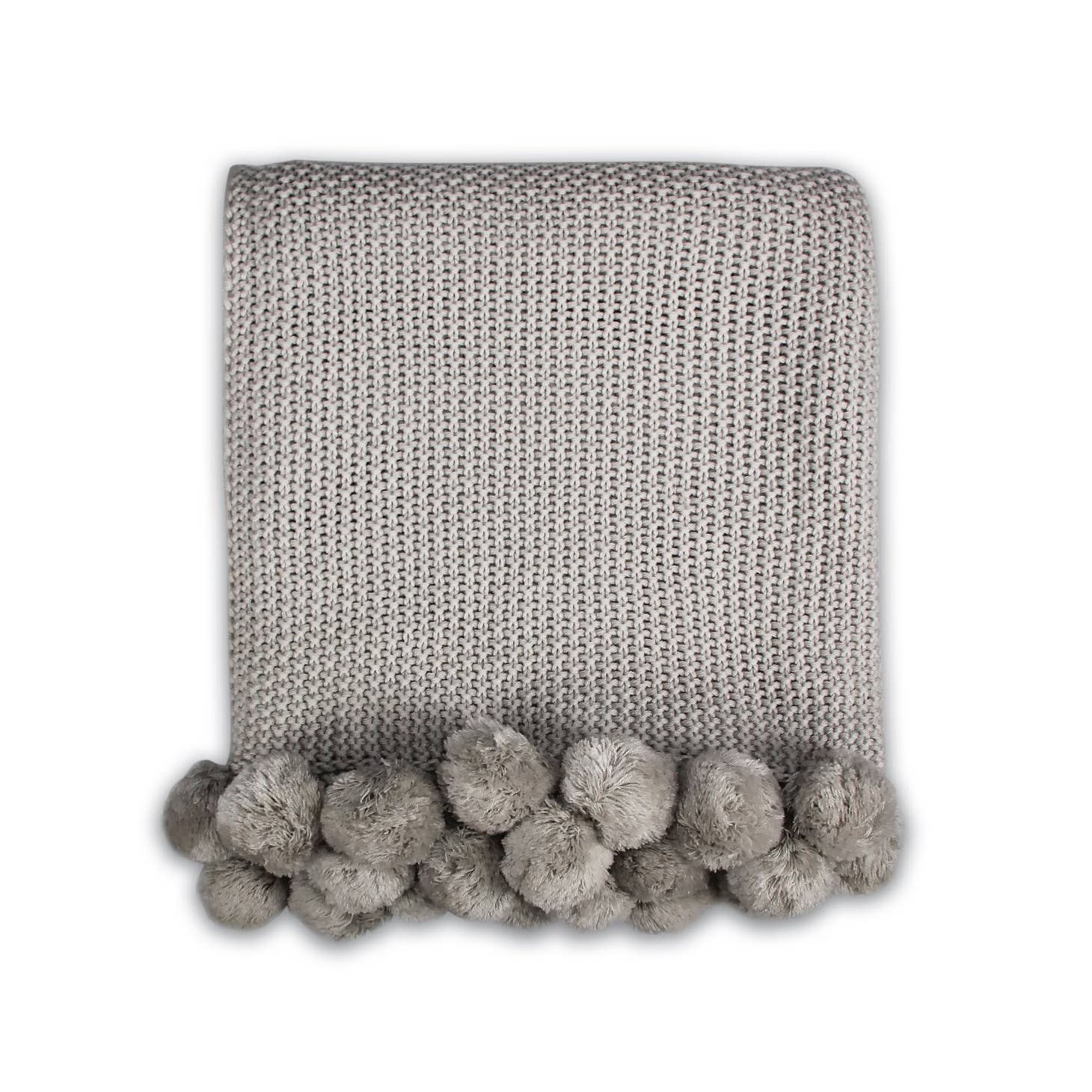 Throw (125x150cm) – Pom Pom (Grey)