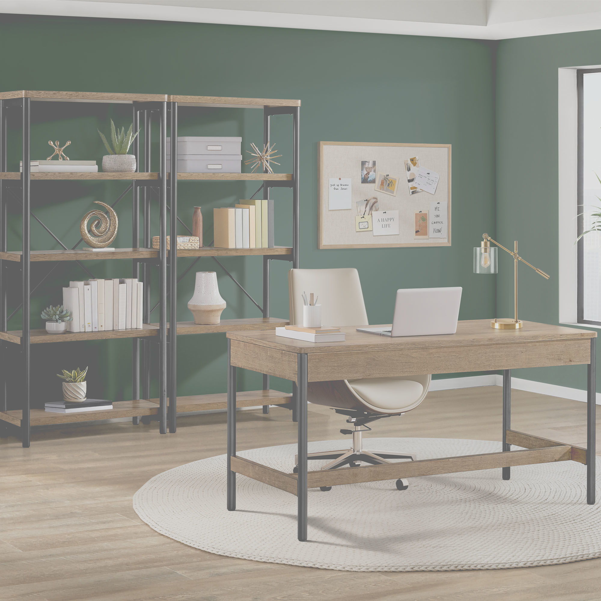 Norcross - 60" Writing Desk - Hickory - Image 3