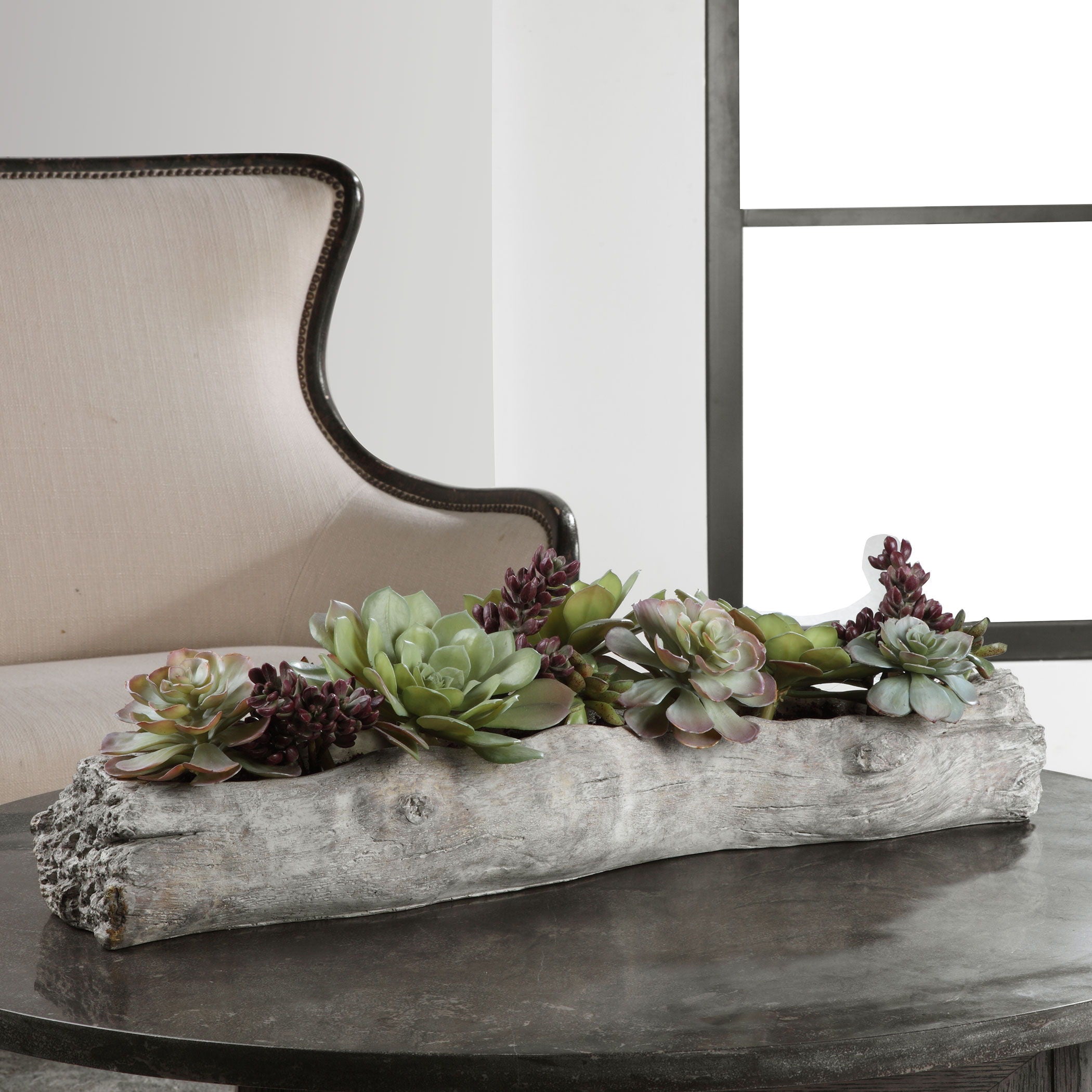 Charita - Lush Succulents - Pearl Silver - Image 2
