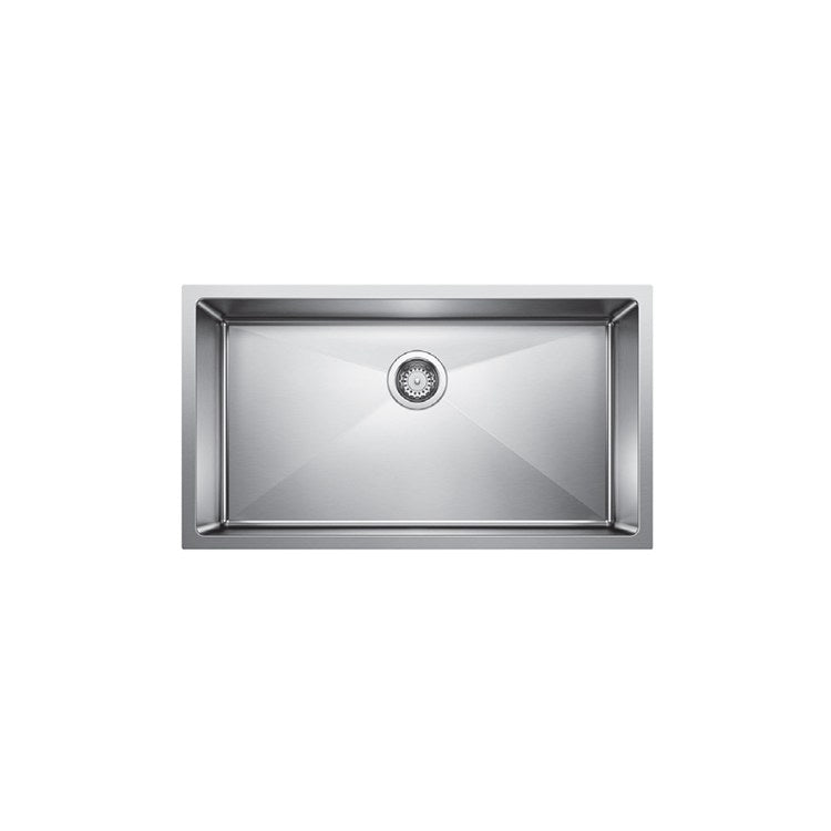 Kitchen Sink Cuvee 32 x 18 Inch Single Bowl R15 Super Single Polished Satin Undermount