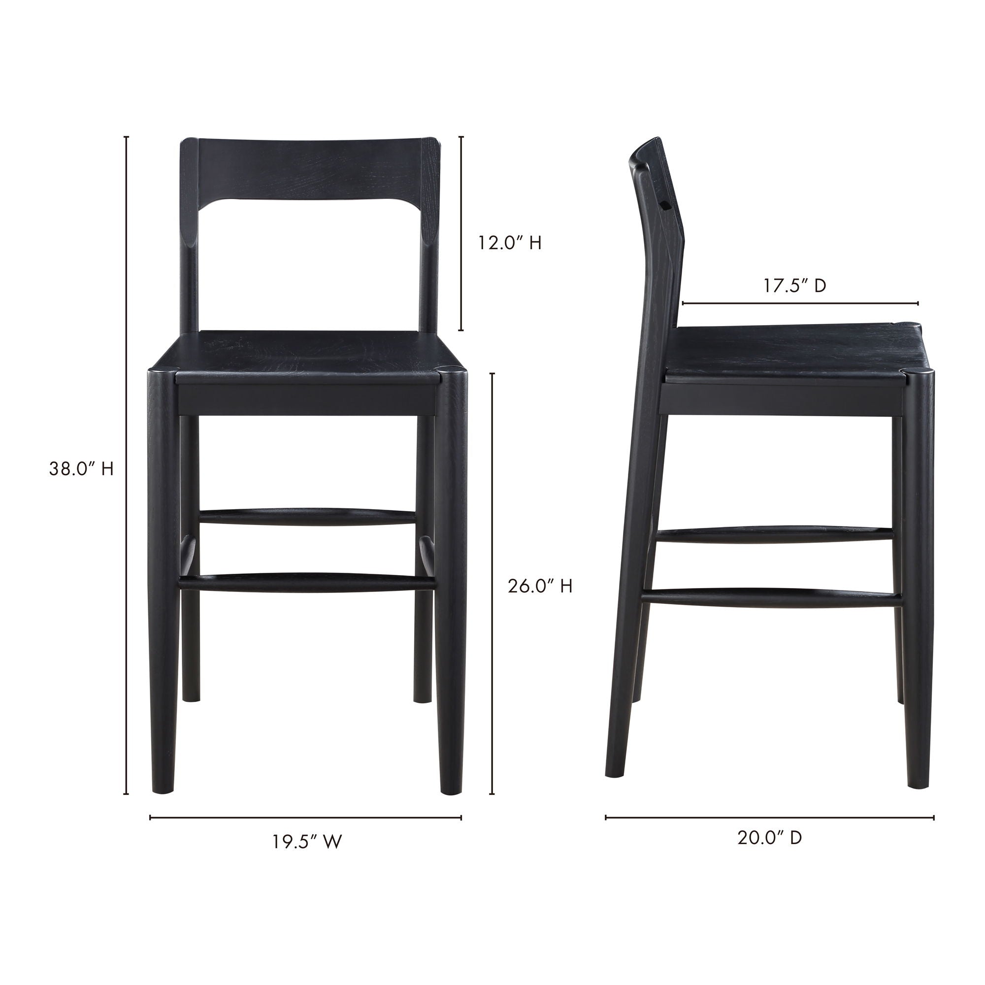 Owing - Counter Stool - Black - Image 3